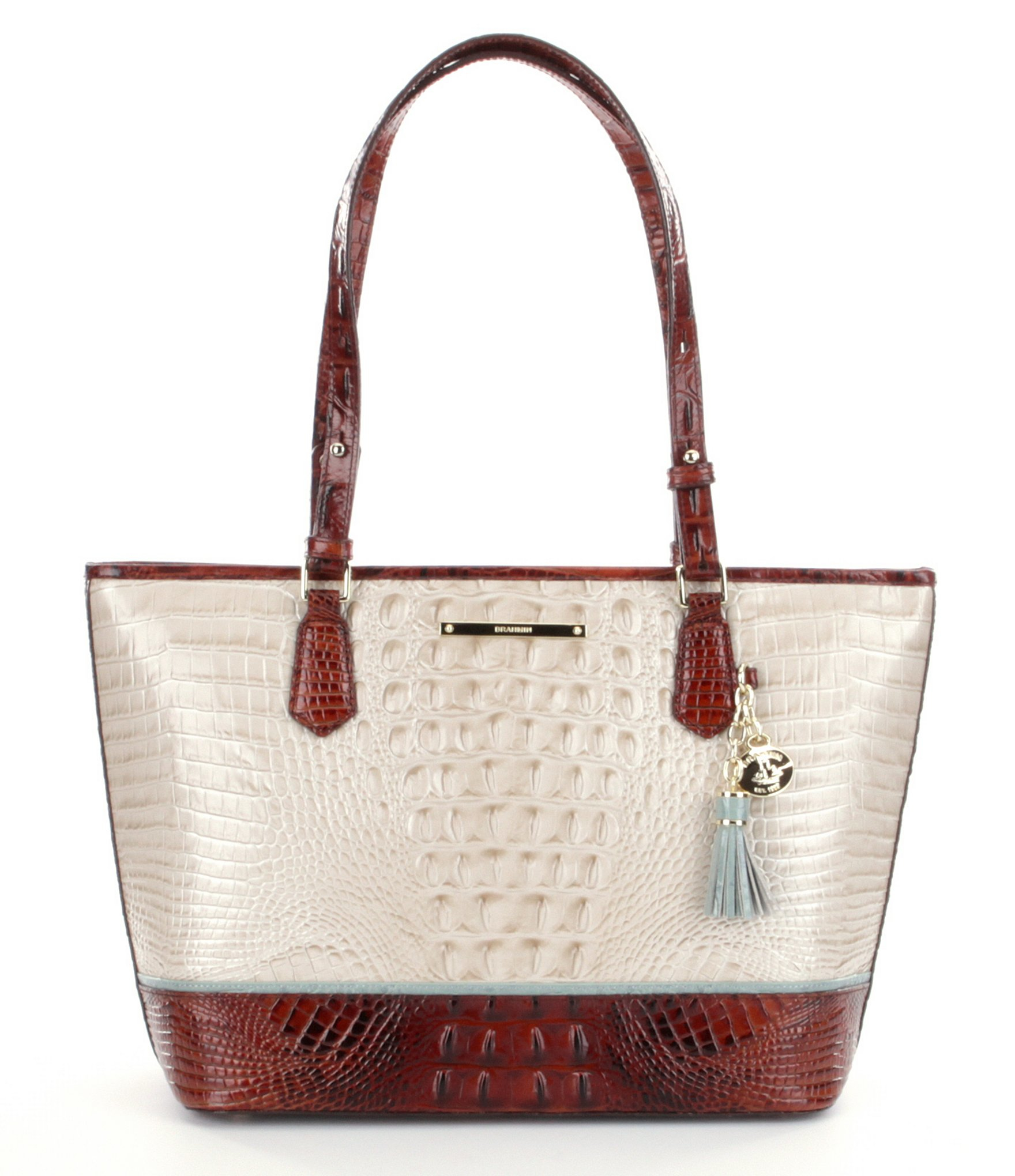 Lyst - Brahmin Tri-texture Collection Medium Asher Tote in Brown