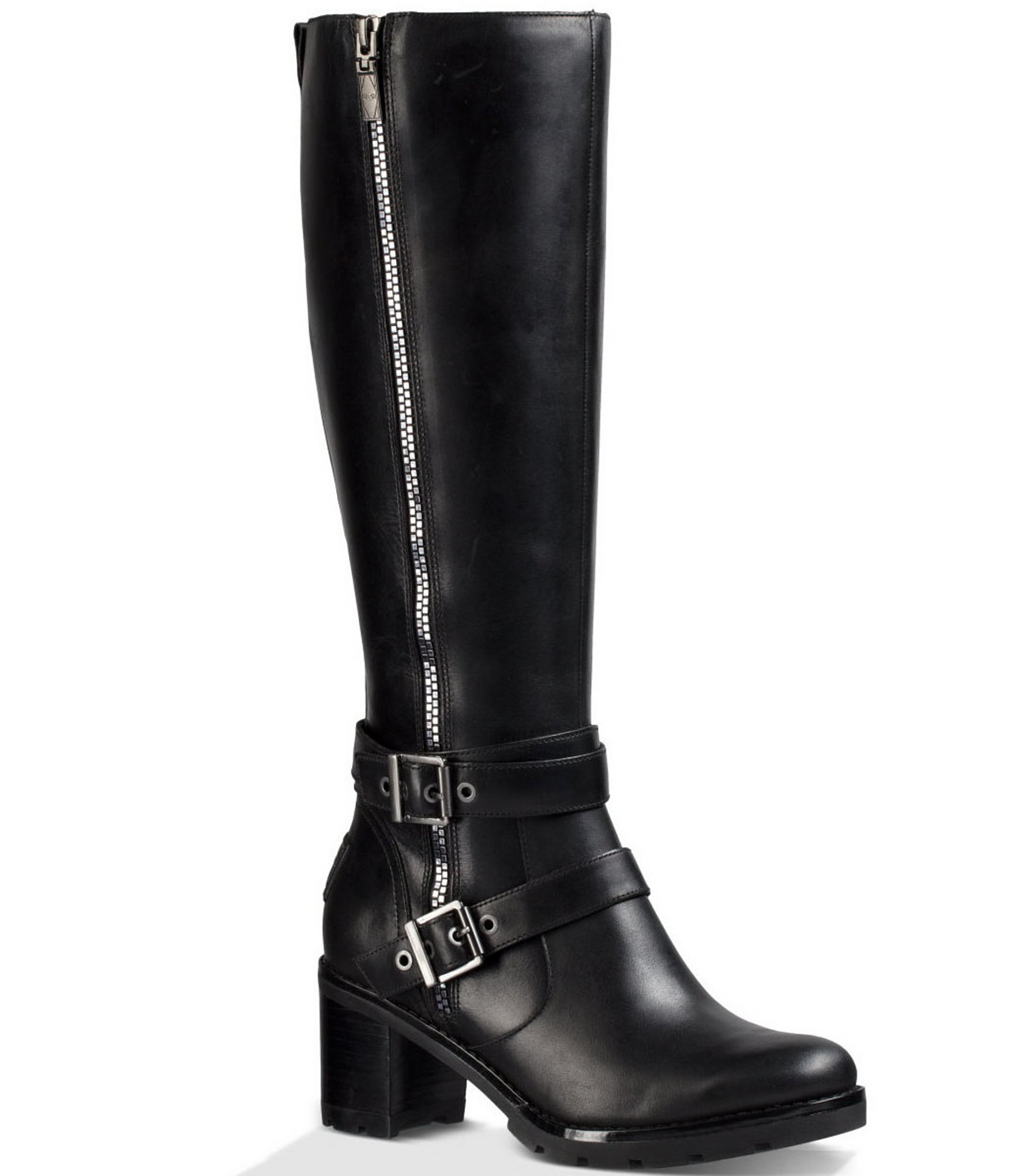 ugg high heel boots black