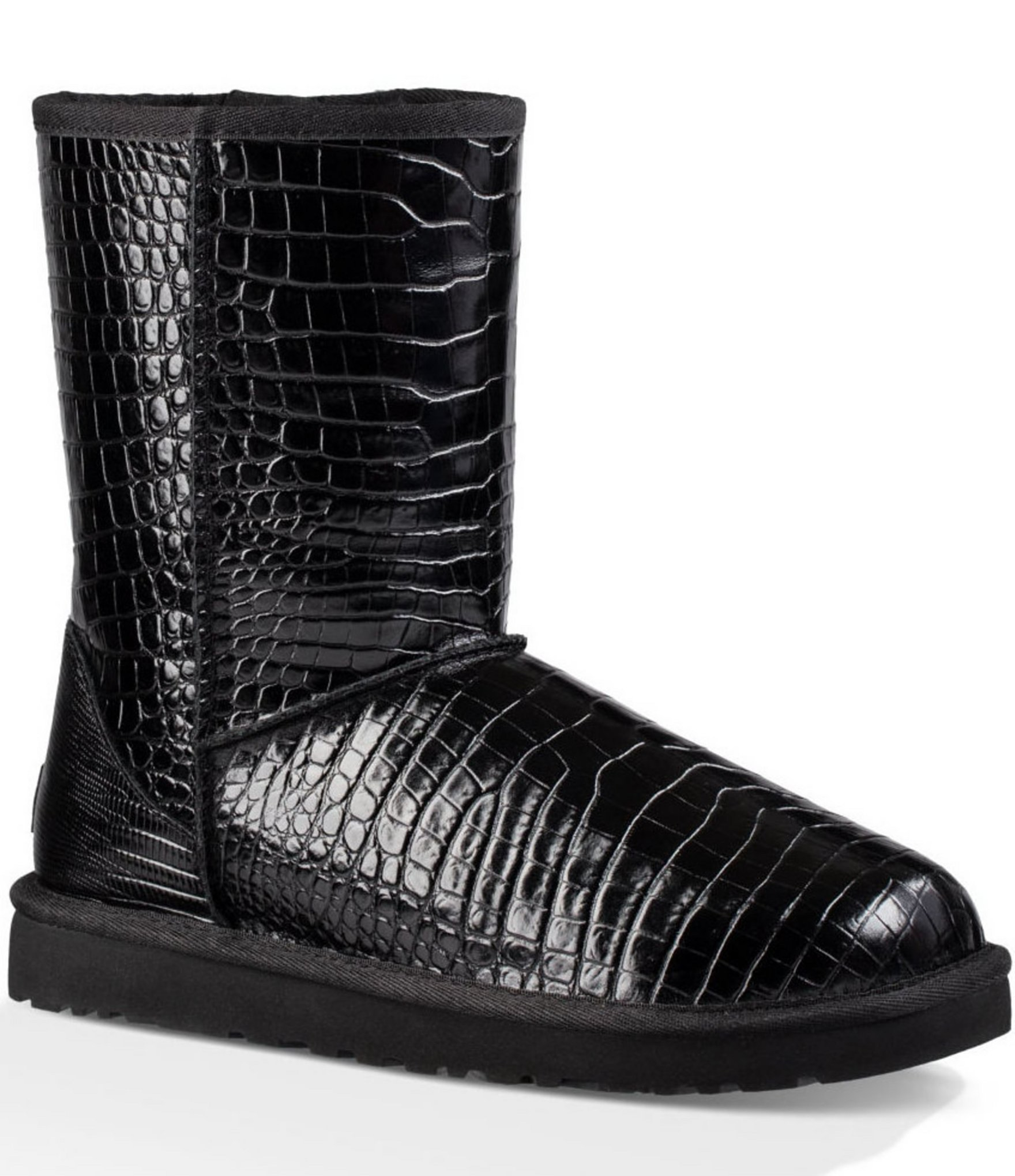 croco boots black