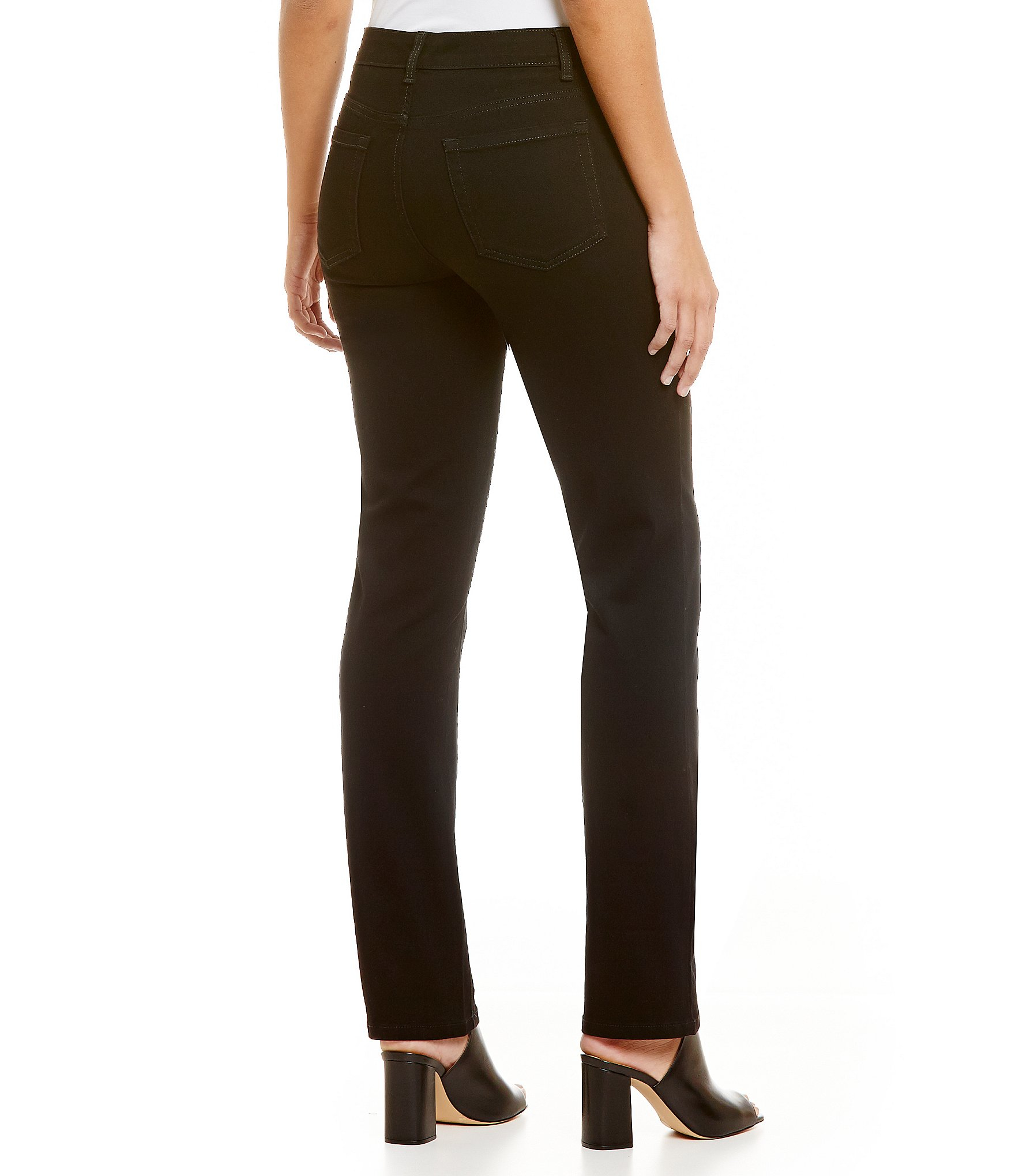 Jones new york Lexington Stretch Denim Straightleg Jeans in Black Lyst