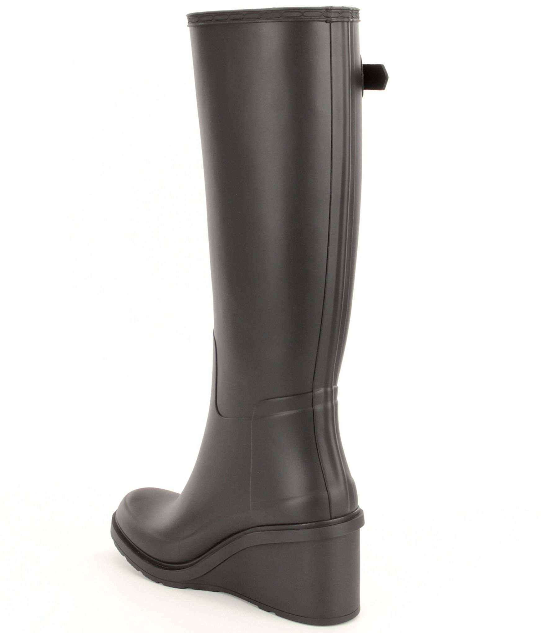 tall wedge rain boots