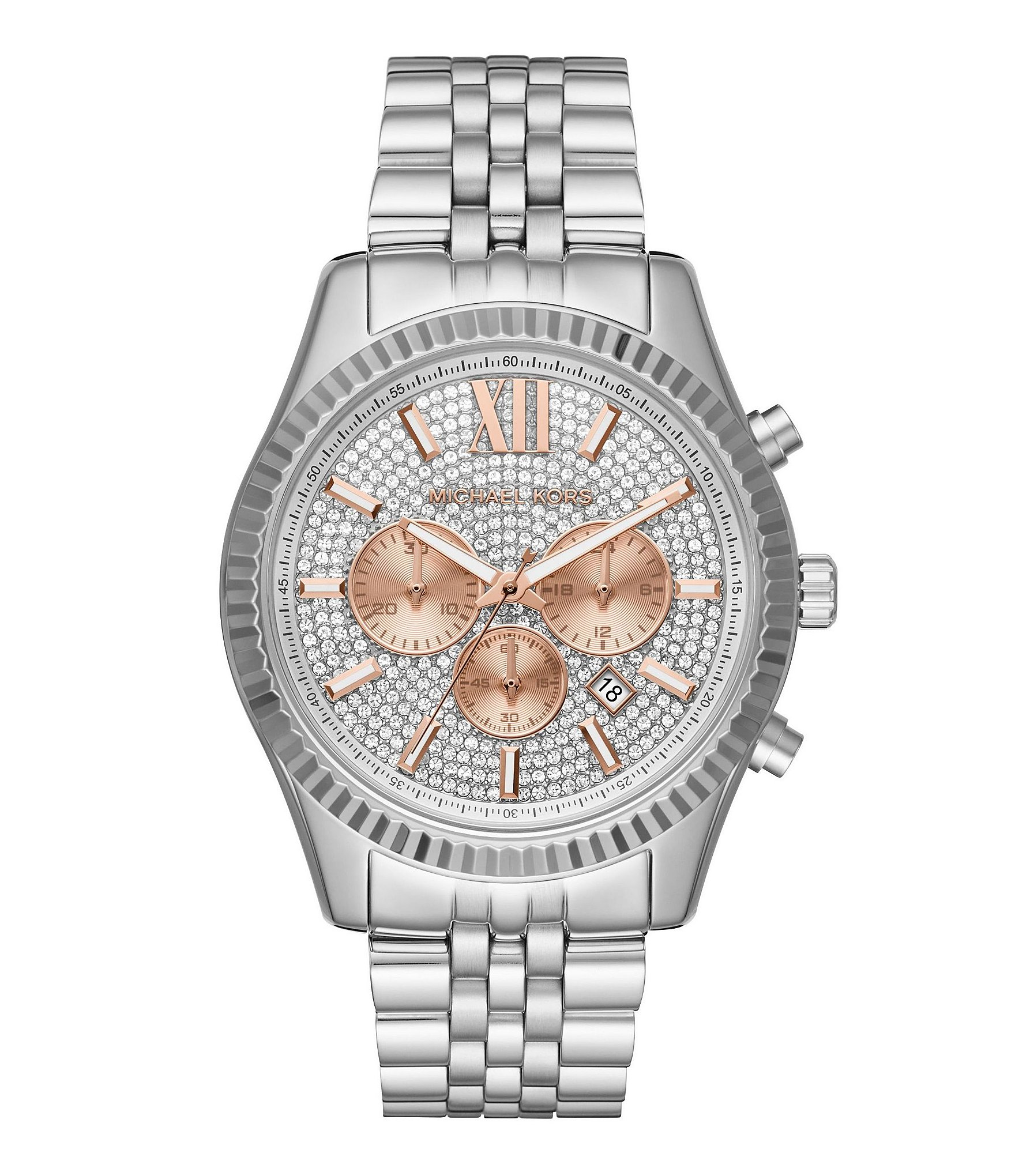 Michael Kors Men's Chronograph Lexington Stainless Steel Bracelet Watch