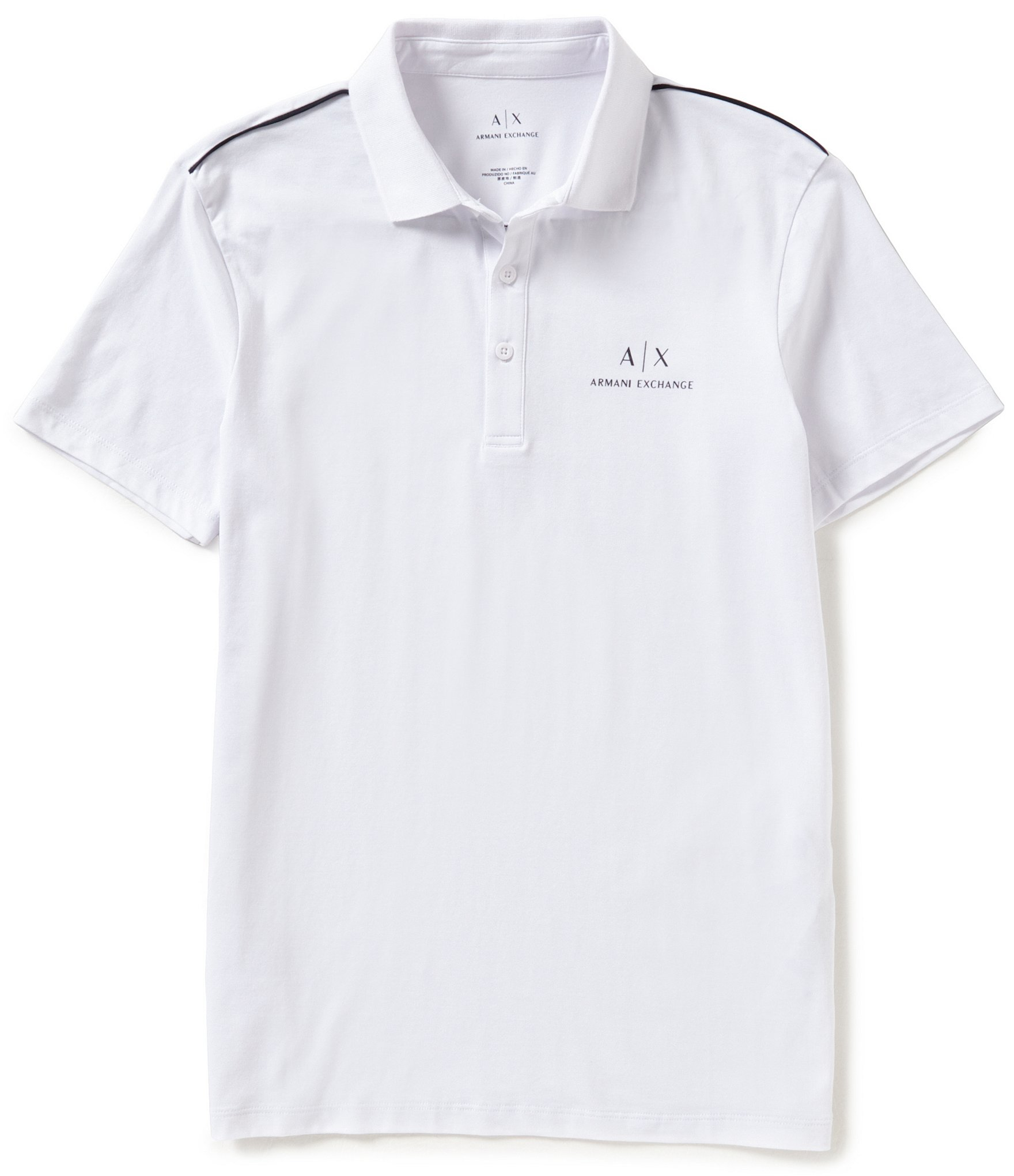 armani exchange white polo