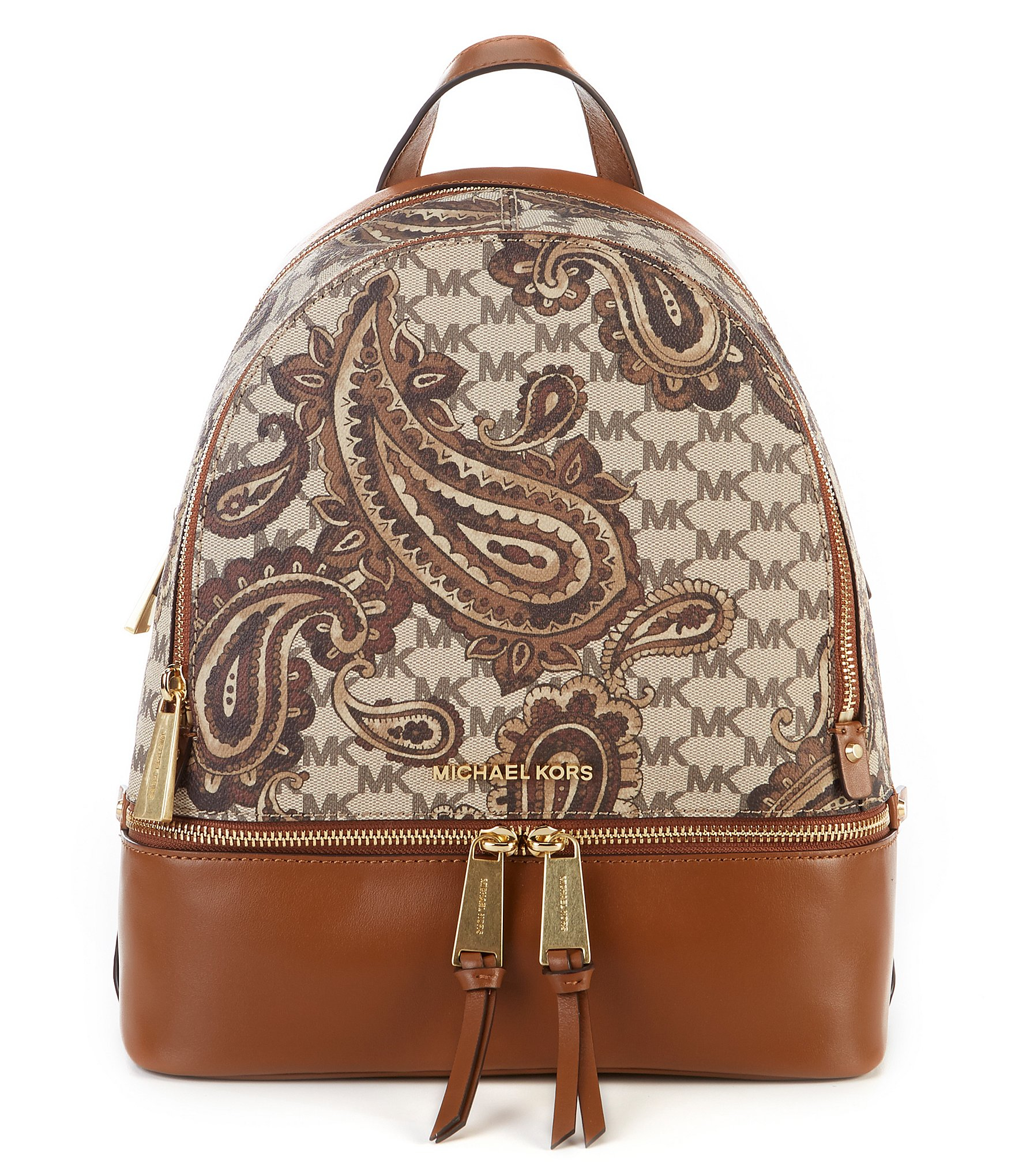 Michael michael kors Studio Rhea Paisley Medium Zip Backpack in Brown