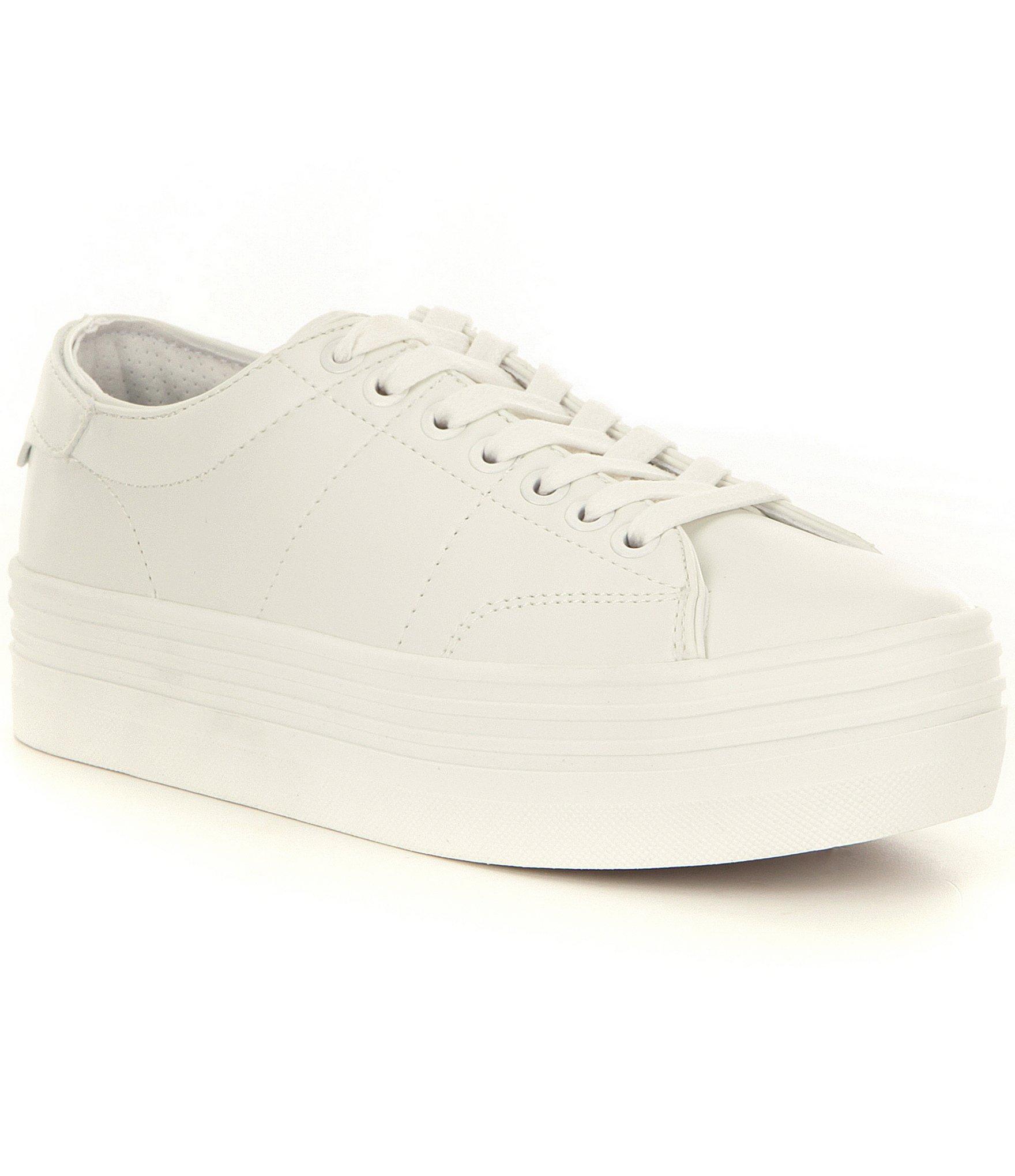 guess white platform sneakers