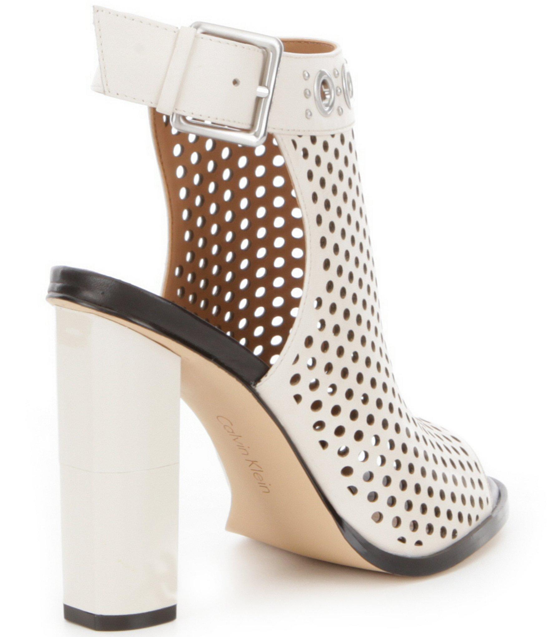 calvin klein block heel