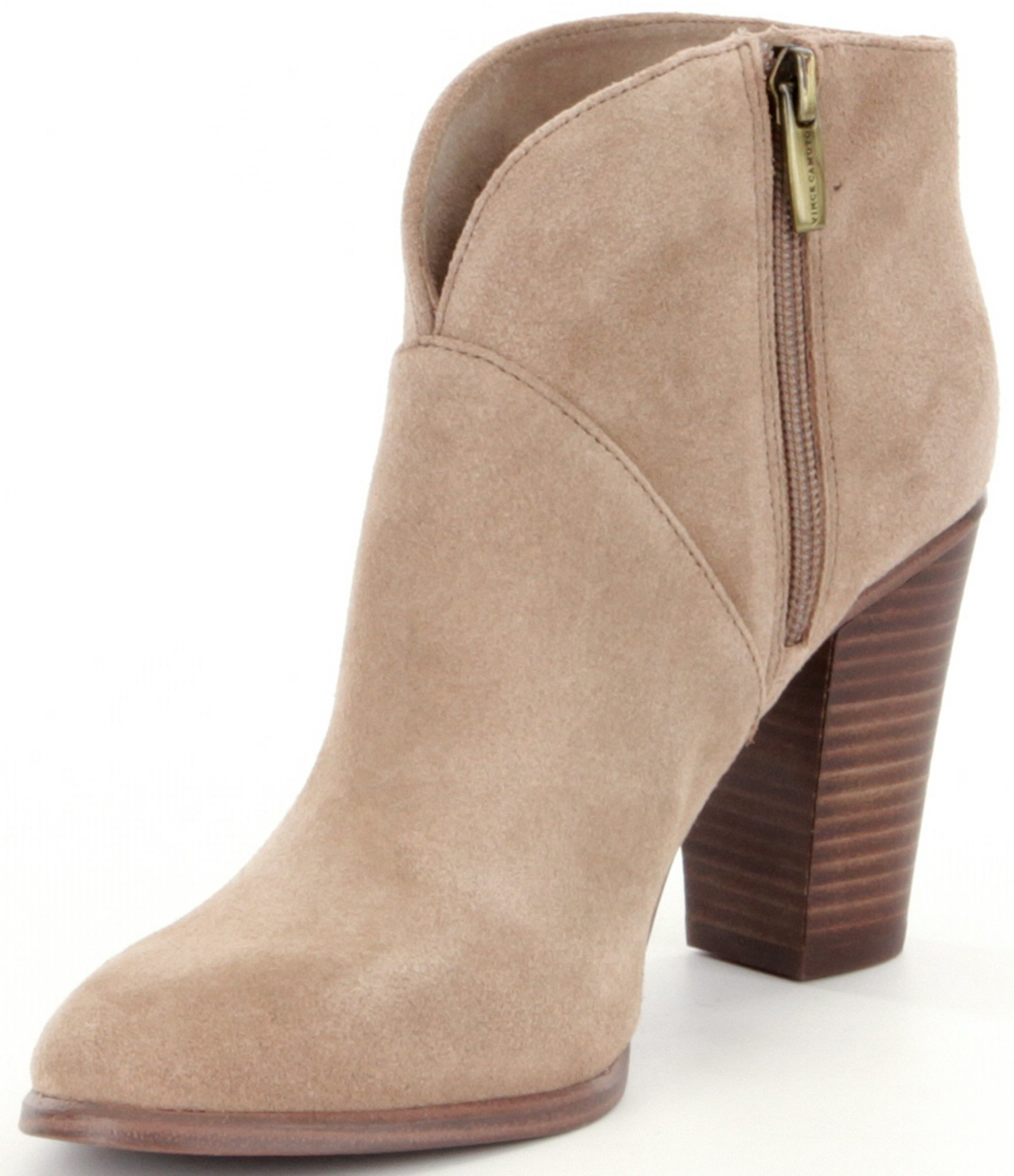 Lyst Vince camuto Franell Suede Block Heel Booties