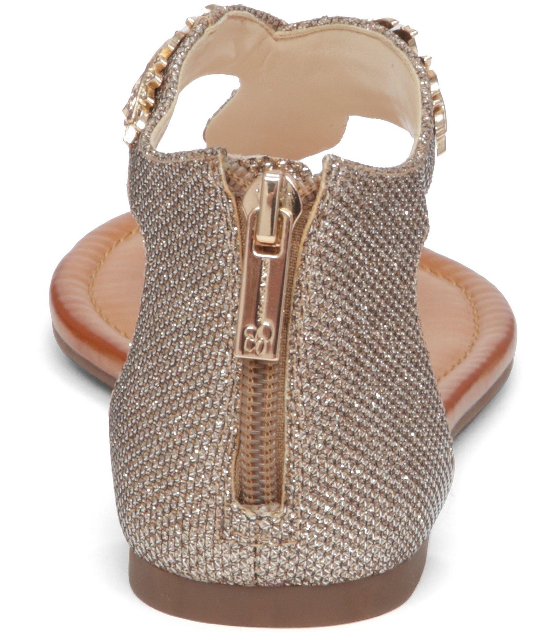 jessica simpson gold flat sandals