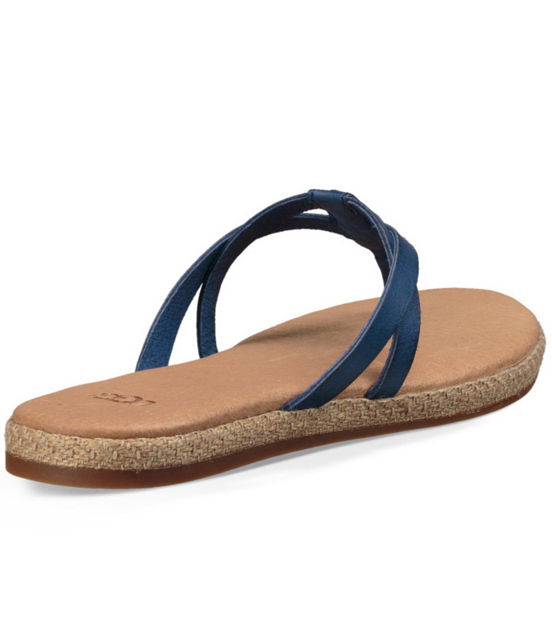 UGG Leather Â® Annice Thong Sandals in Blue - Lyst