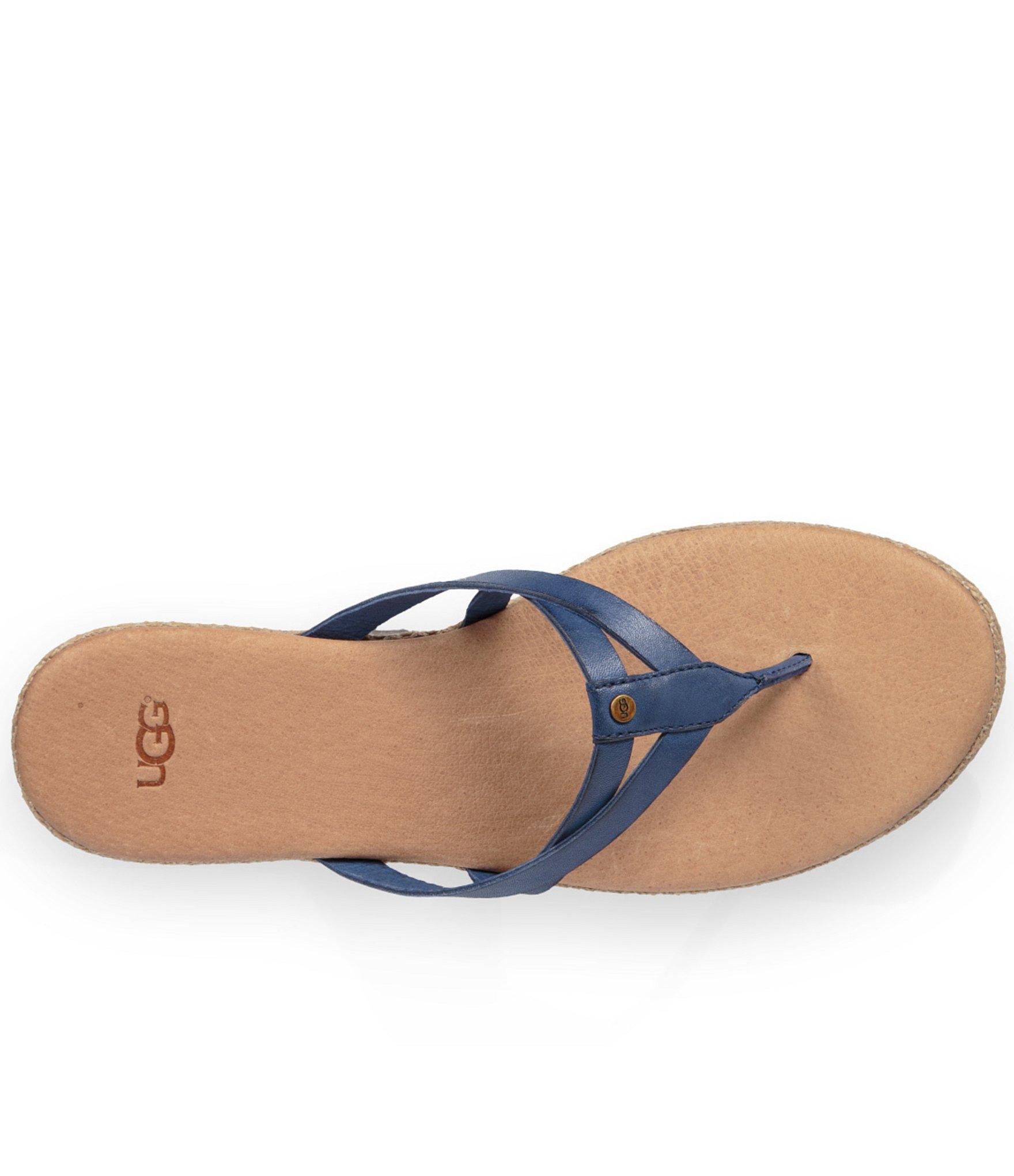 UGG Leather ® Annice Thong Sandals in Blue - Lyst