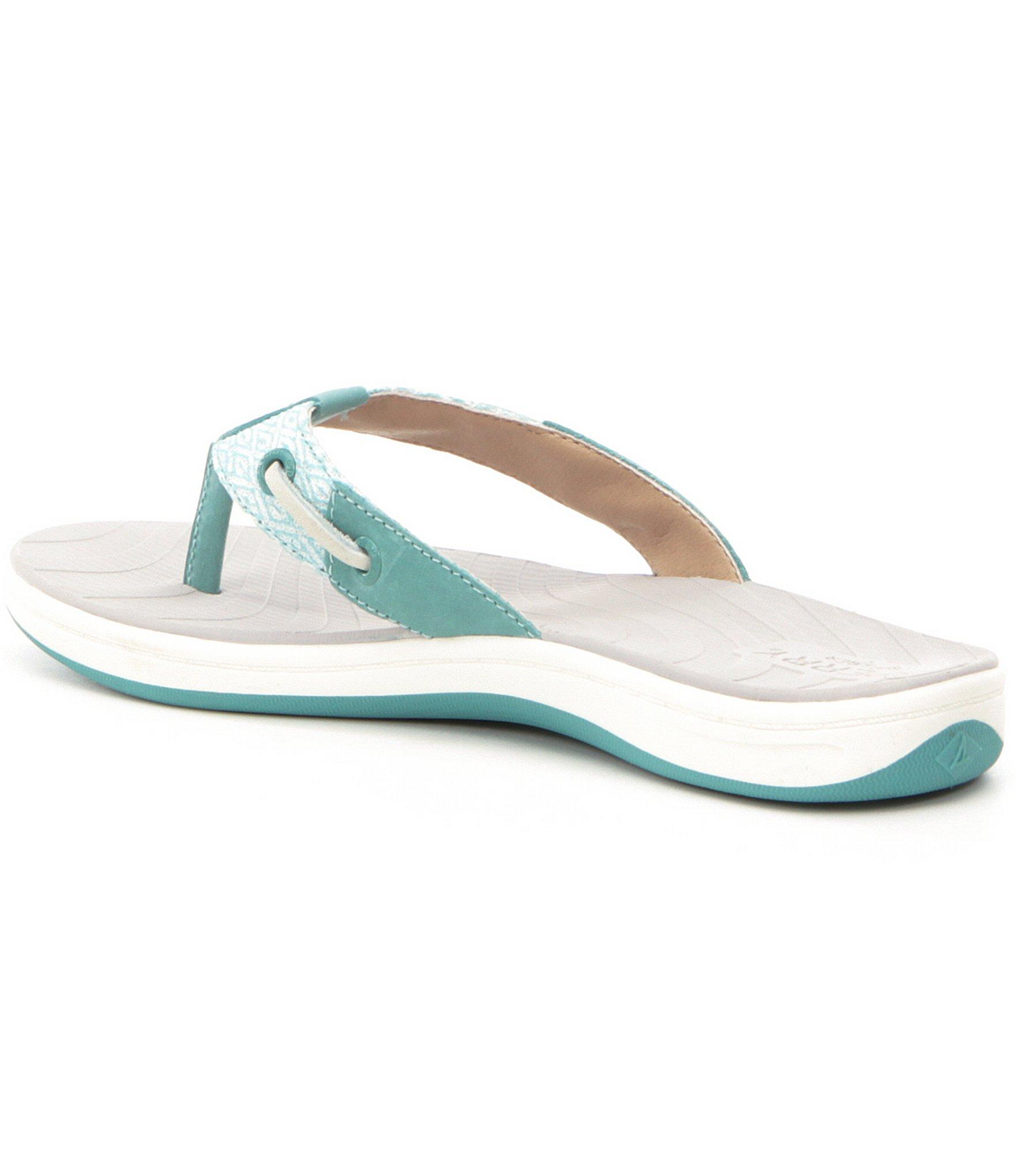 Sperry Top-Sider Leather Seabrook Surf Mesh Flip Flops in Blue - Lyst