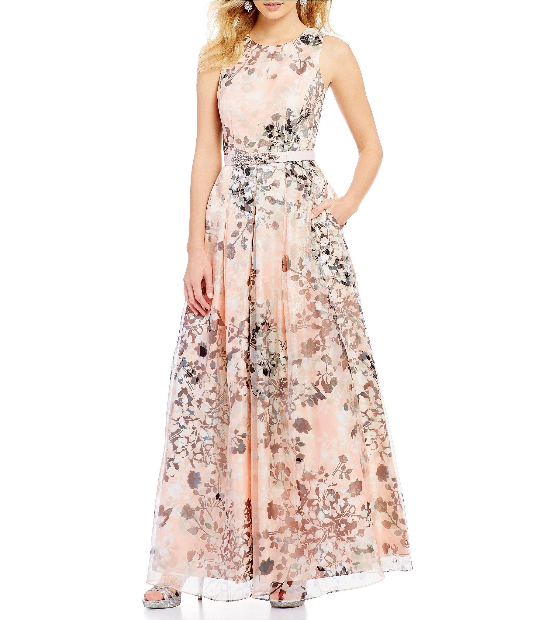 Eliza J Organza Floral Gown Deals, 53 