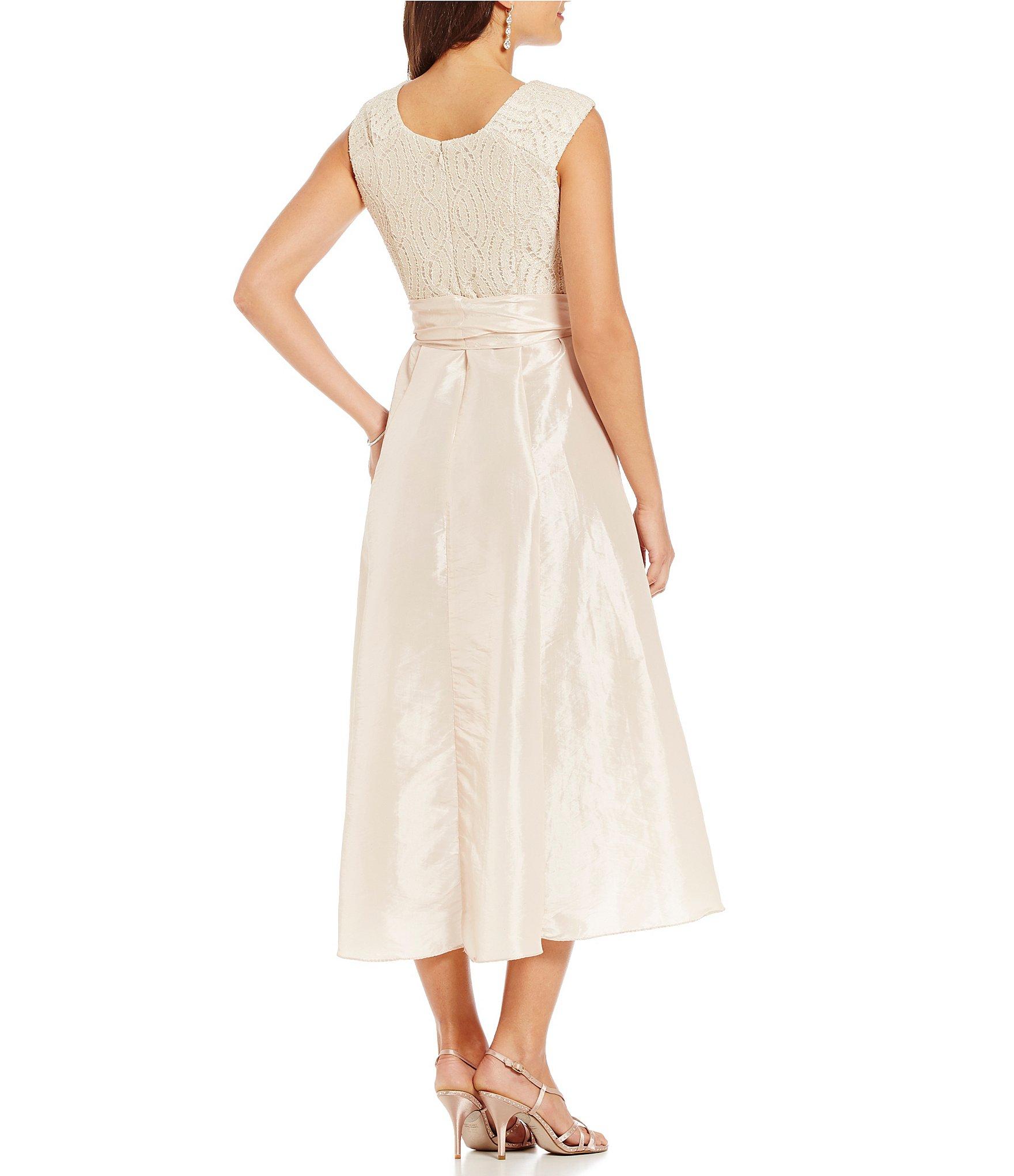 rm richards high low taffeta gown