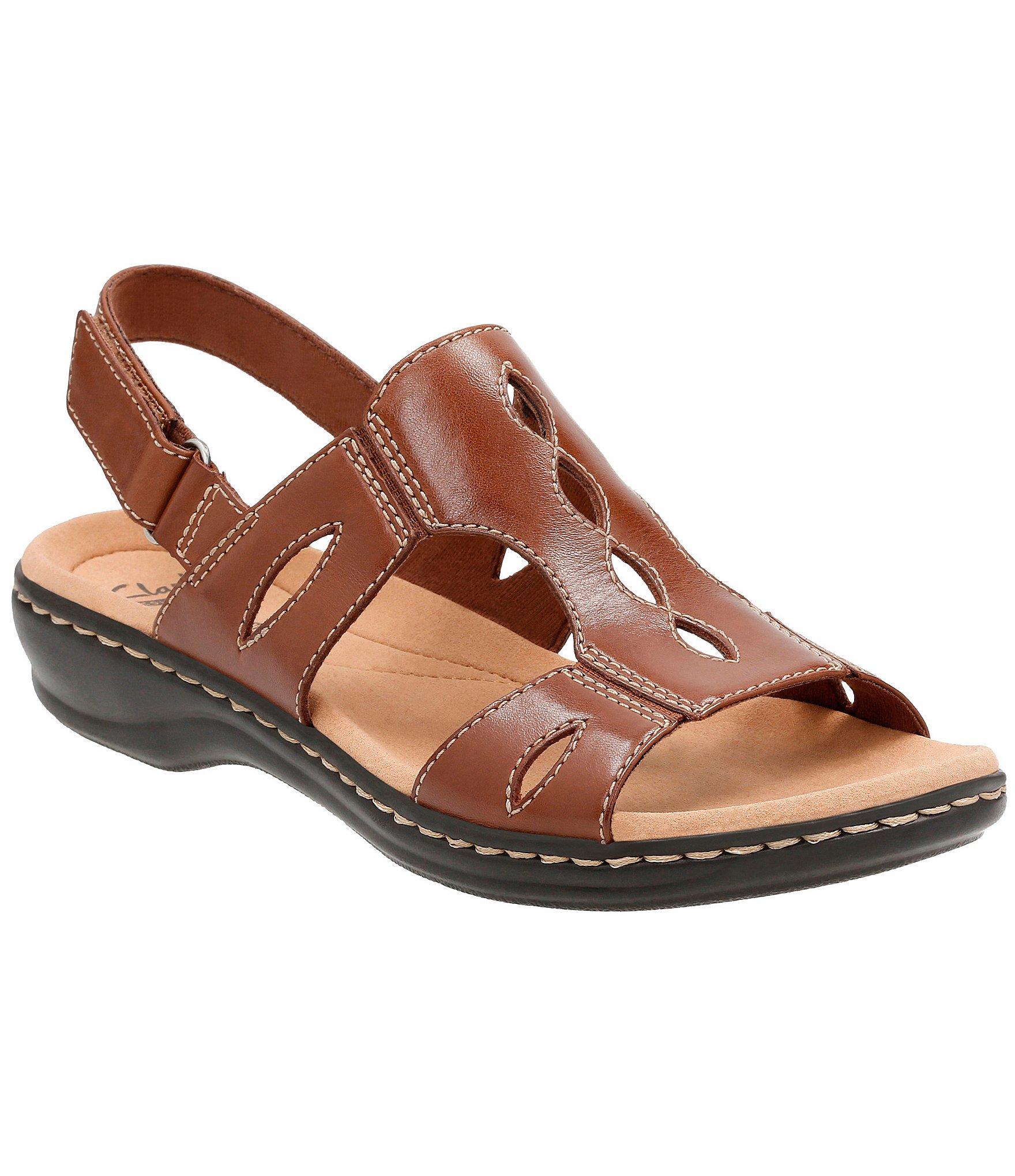 clarks brown sandals