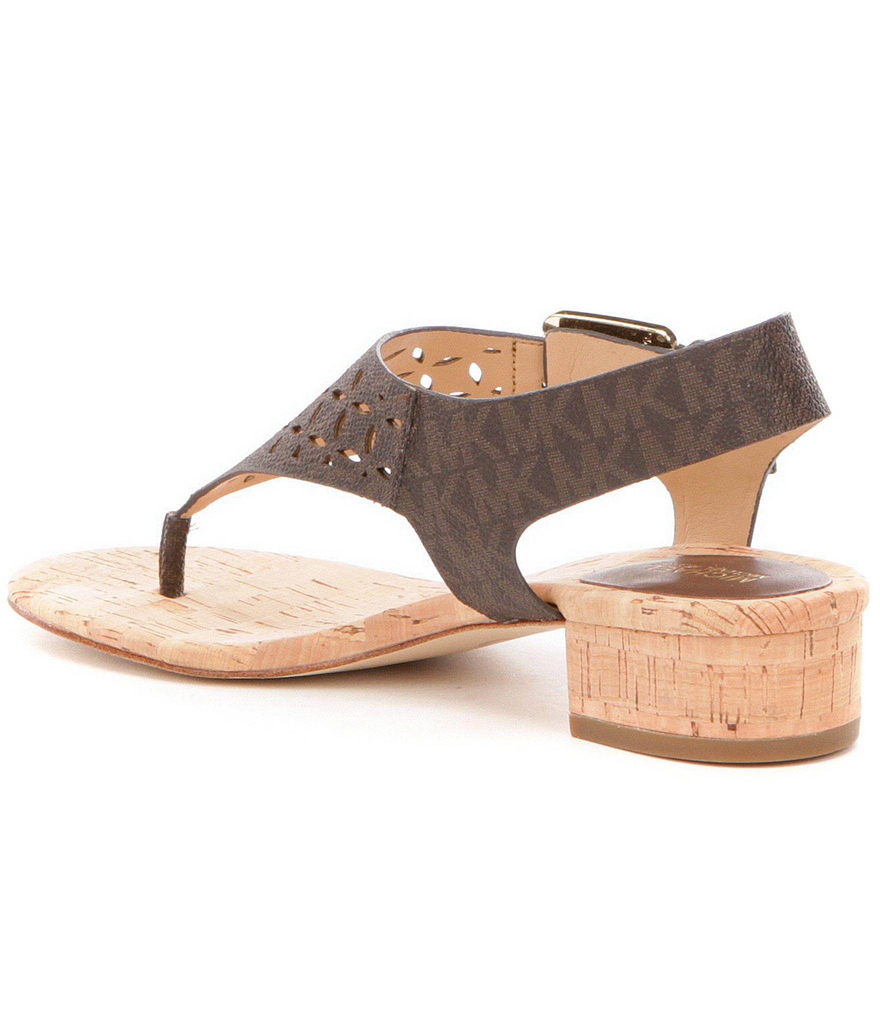 MICHAEL Michael Kors Rubber London Thong Sandals in Brown - Lyst