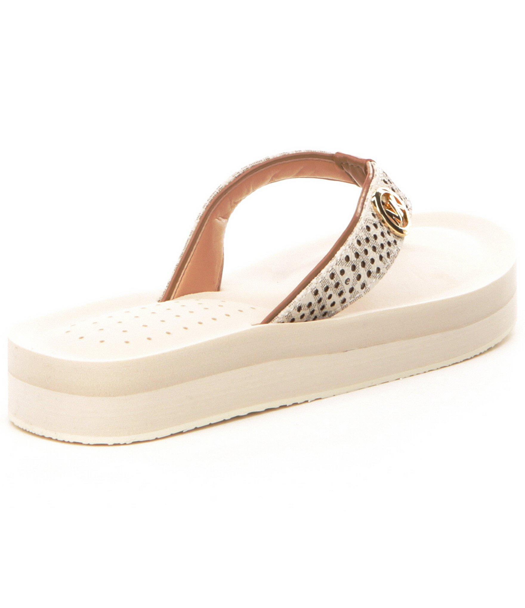 MICHAEL Michael Kors Synthetic Gage Perforated Flip-flops - Lyst