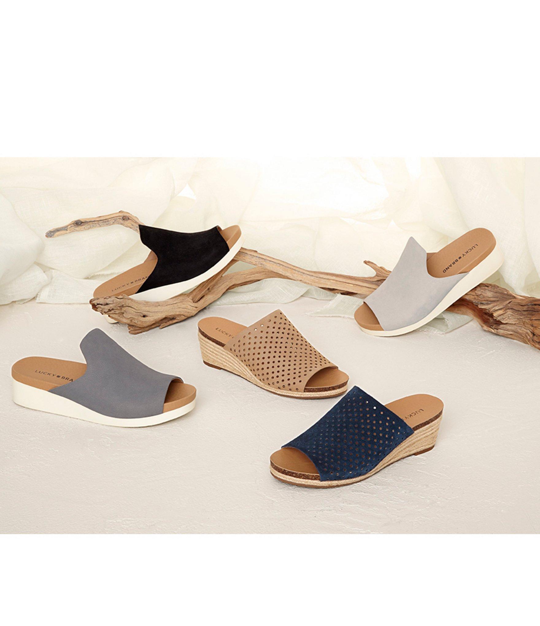 Lyst - Lucky Brand Finela Slide Sandals in Black
