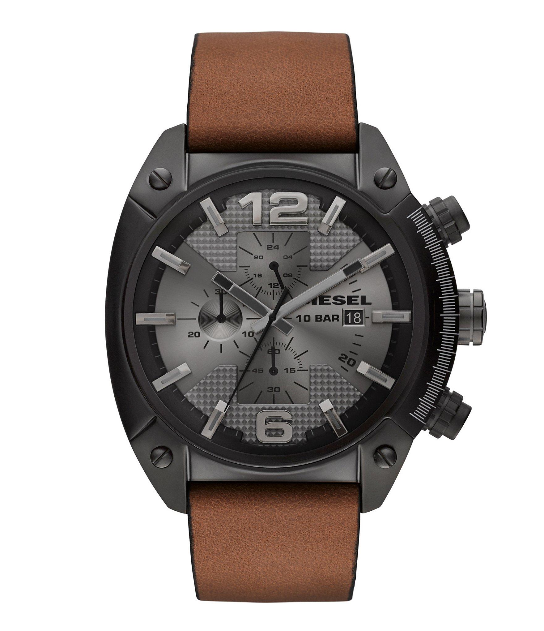 rose gold watch black dial
