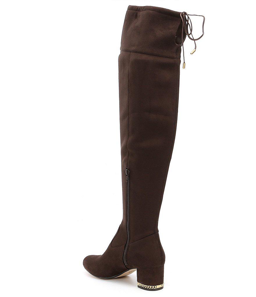 michael kors over the knee boots suede
