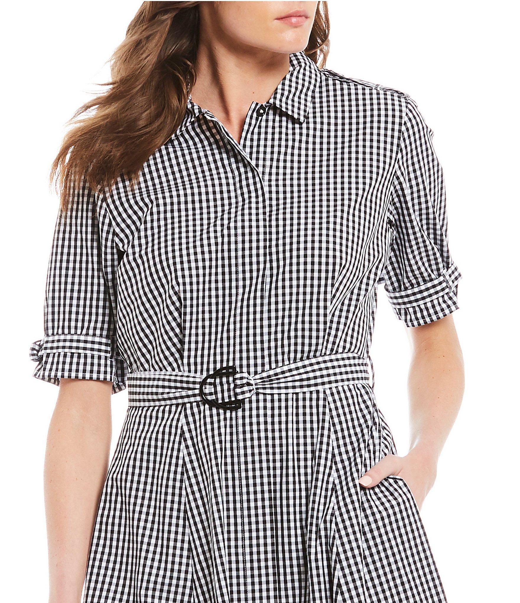 Shop Calvin Klein Gingham Shirtdress | UP TO 60% OFF