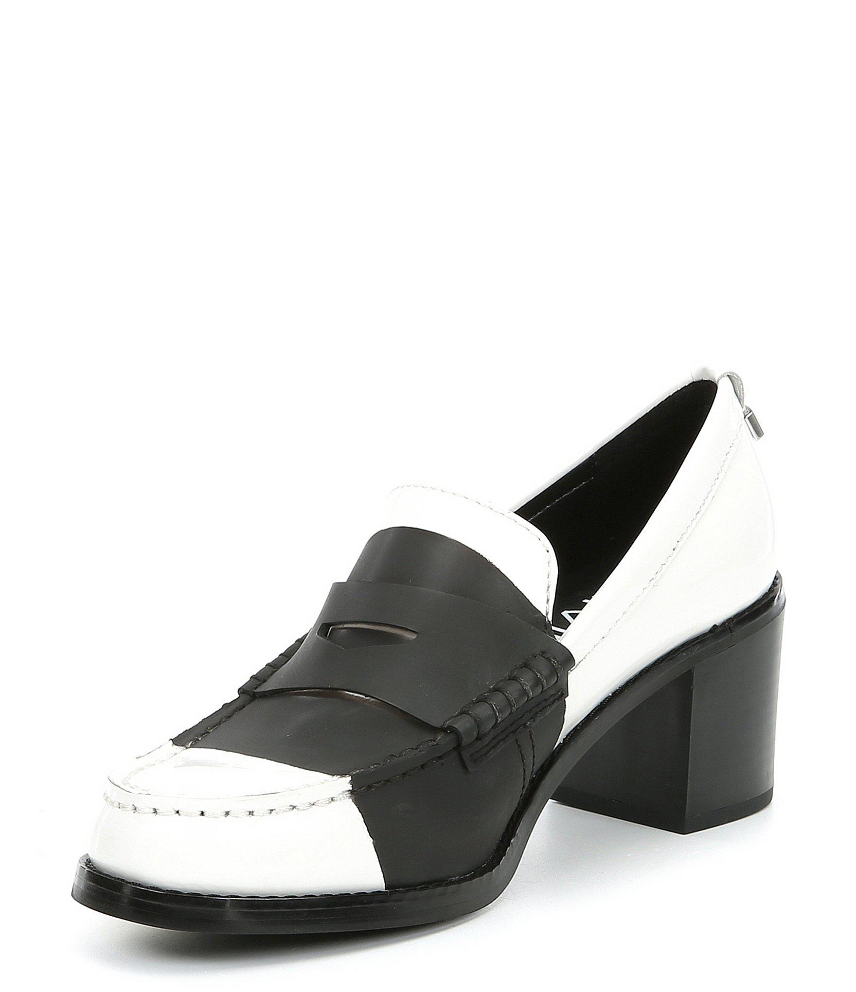 calvin klein pamelyn leather penny loafers