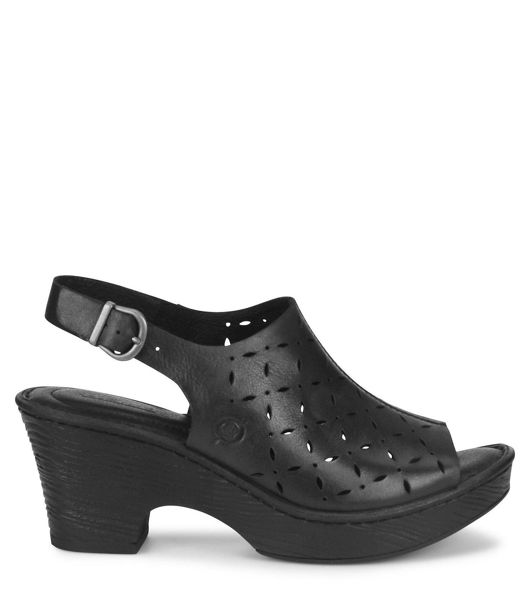 born diamond leather sling clogs