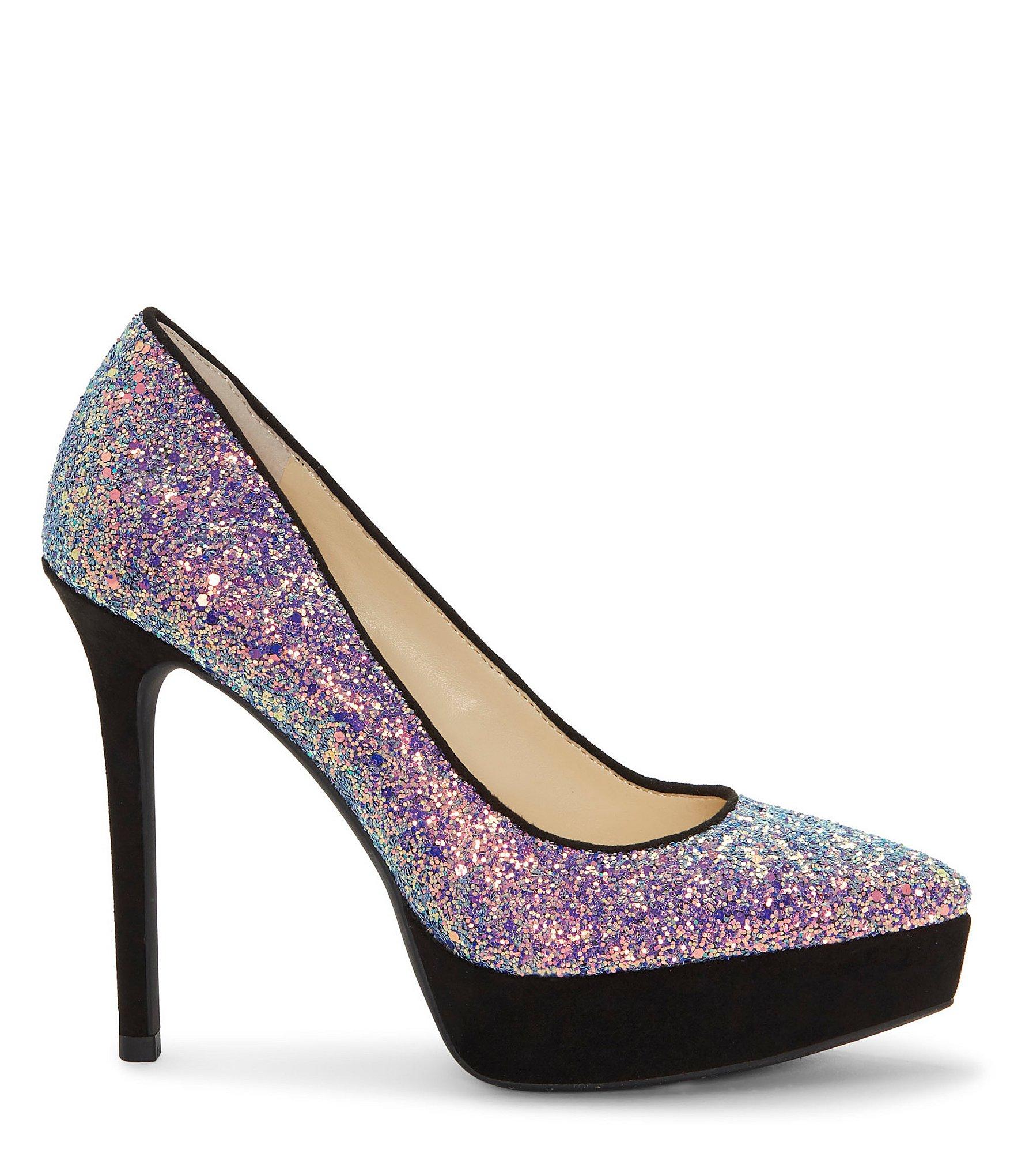 jessica simpson silver sparkly heels