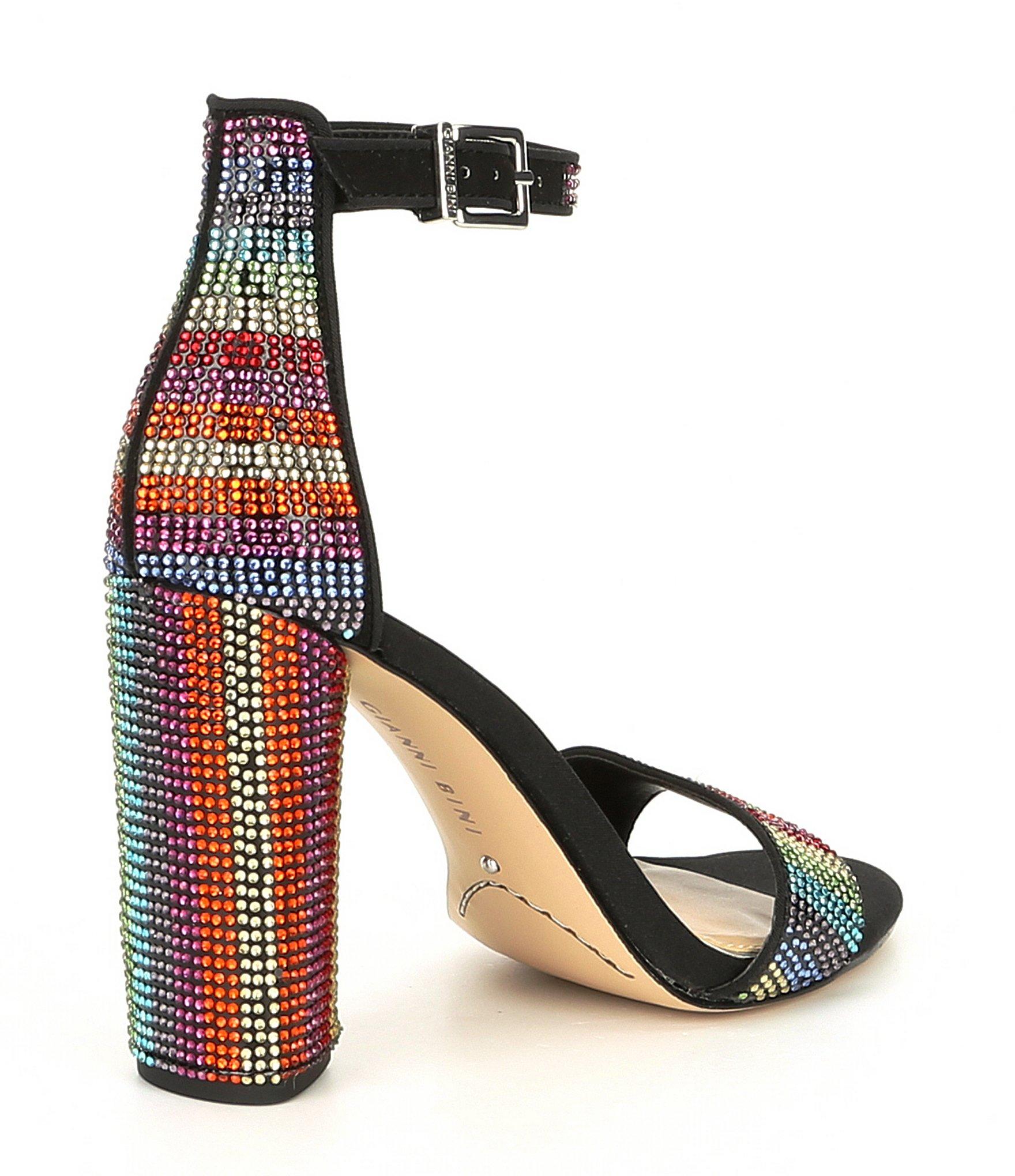 rainbow stripe sandals