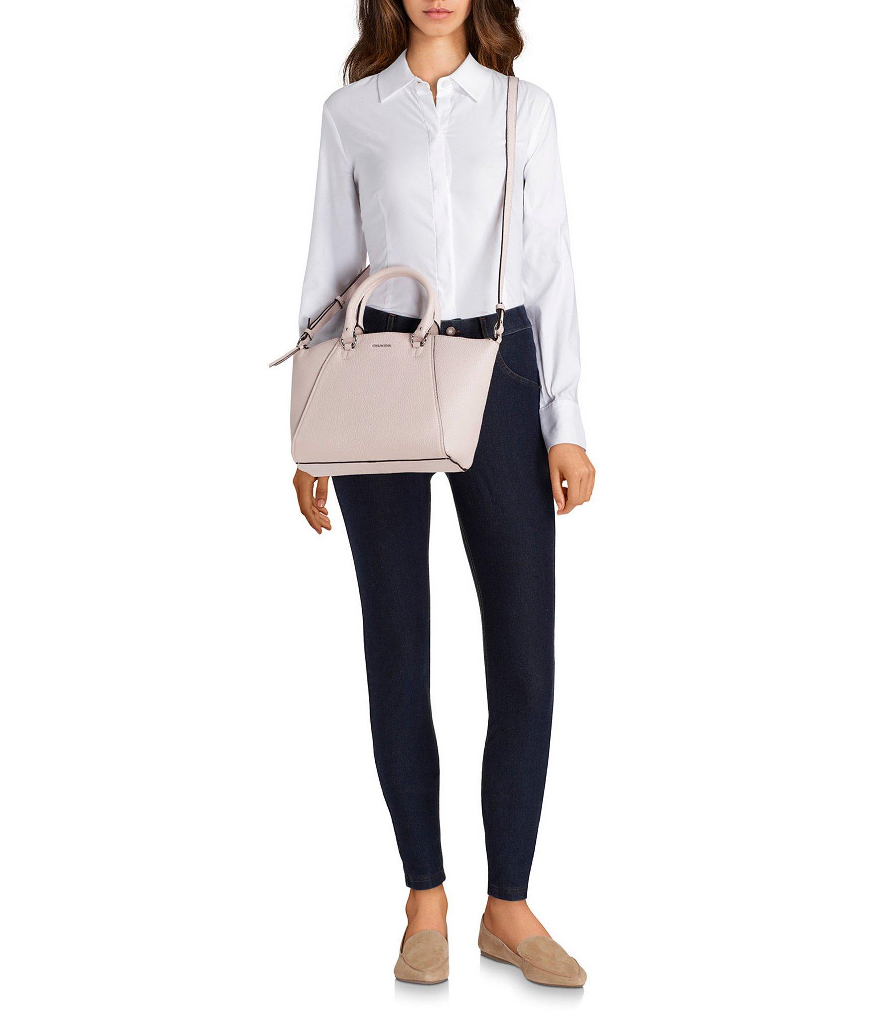 calvin klein avery pebble satchel