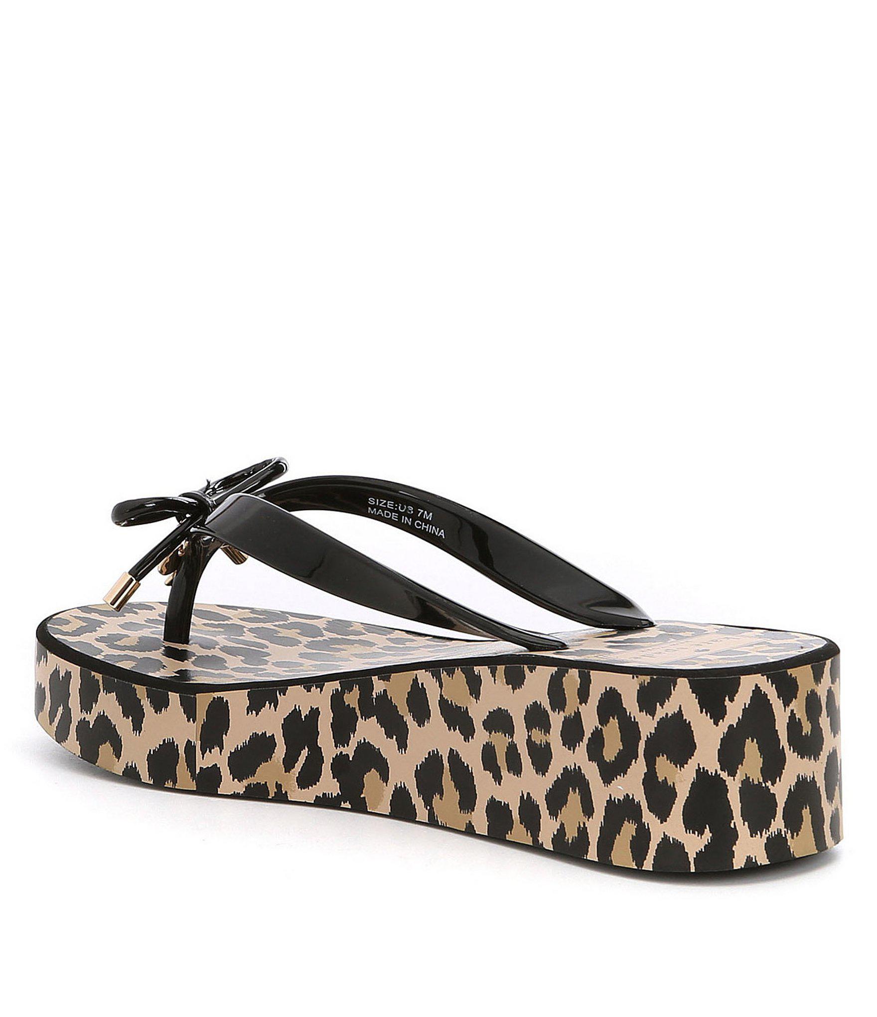 kate spade leopard flip flops