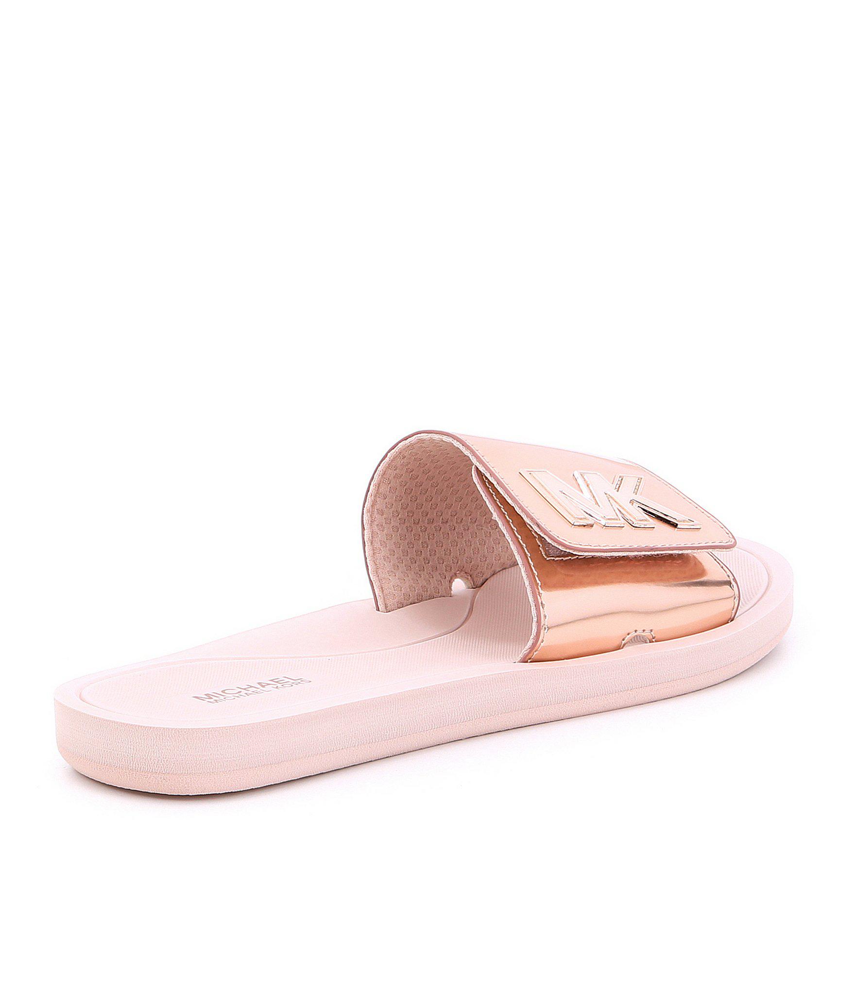 mk slides rose gold