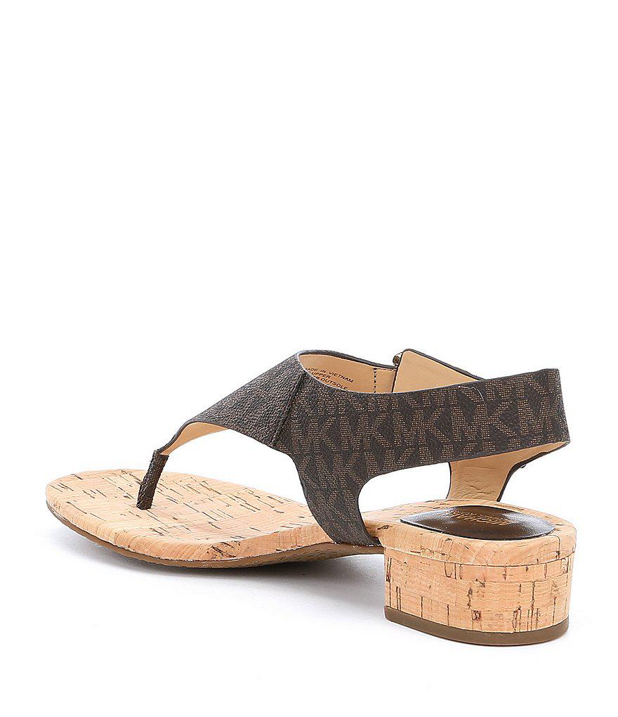 michael michael kors london thong block heel sandals