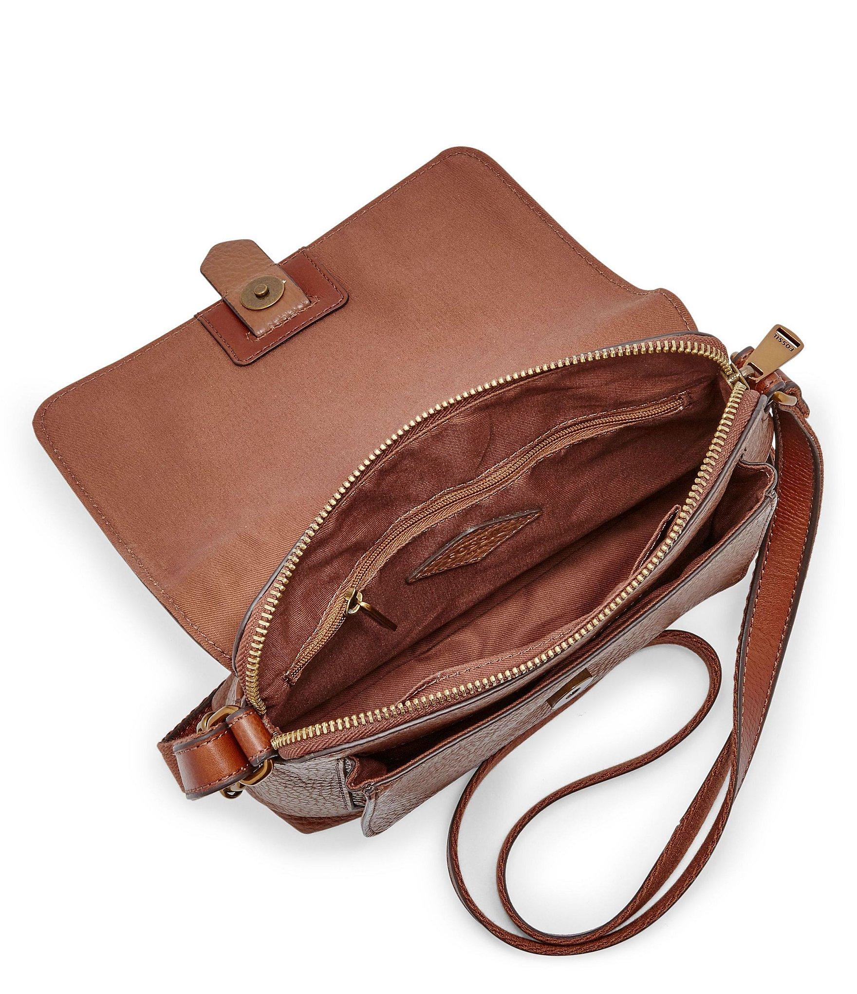 Fossil Cotton Kinley Small Crossbody Bag in Brown - Lyst