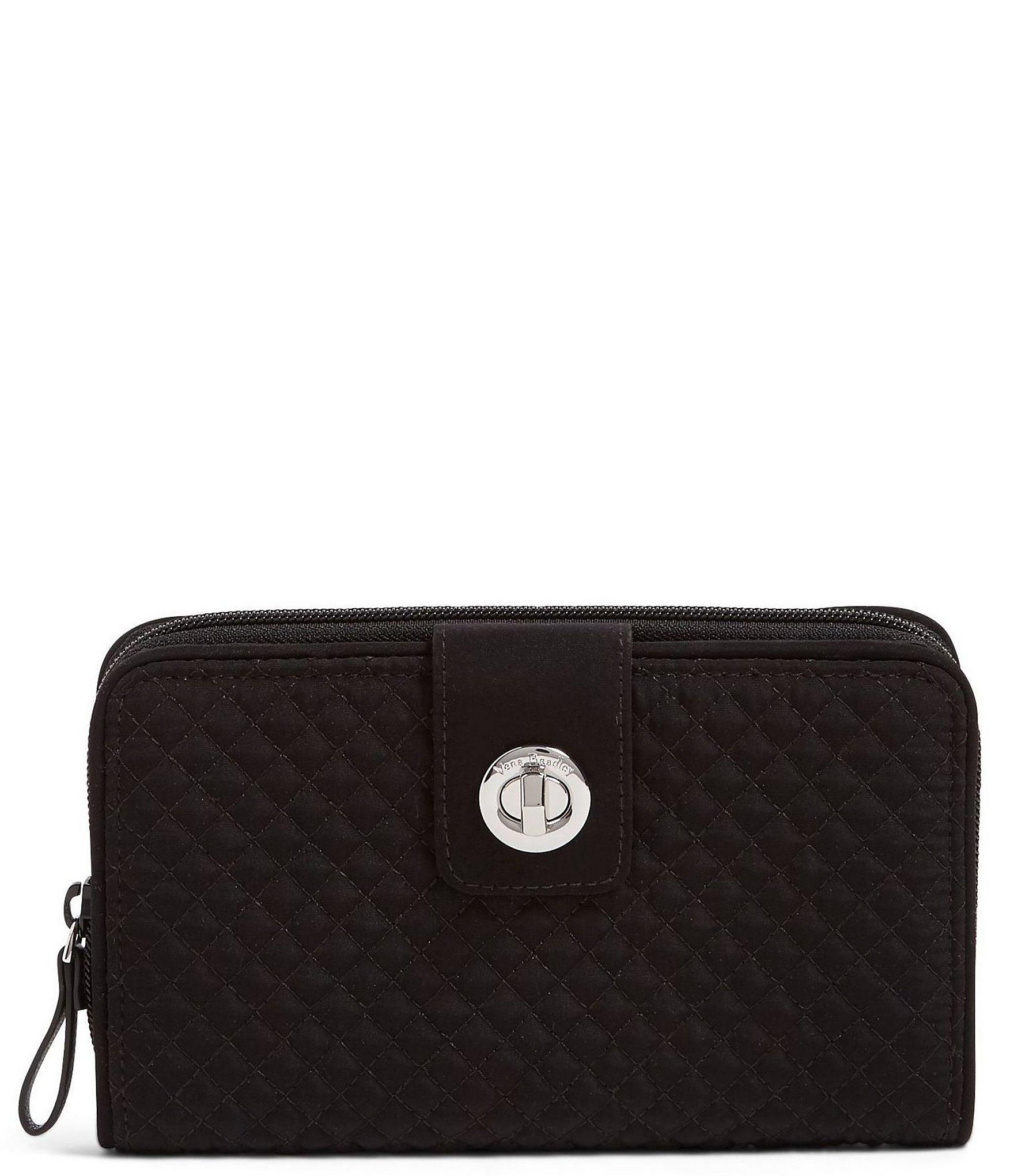 Vera Bradley Iconic Rfid Turnlock Quilted Wallet in Black Lyst