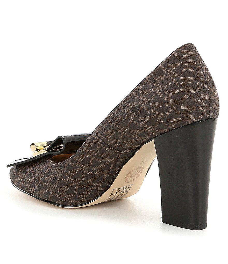 michael kors block heel pumps