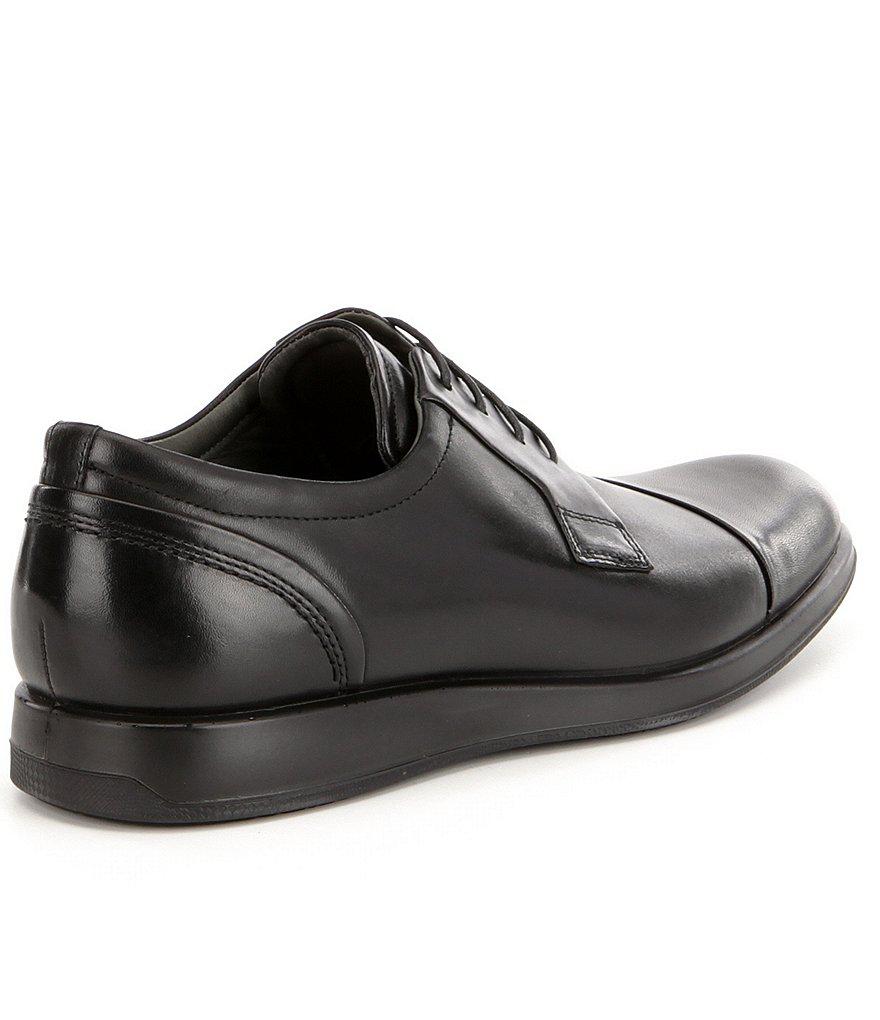 Ecco Leather Men S Jared Cap Toe Dress Shoes in Black for