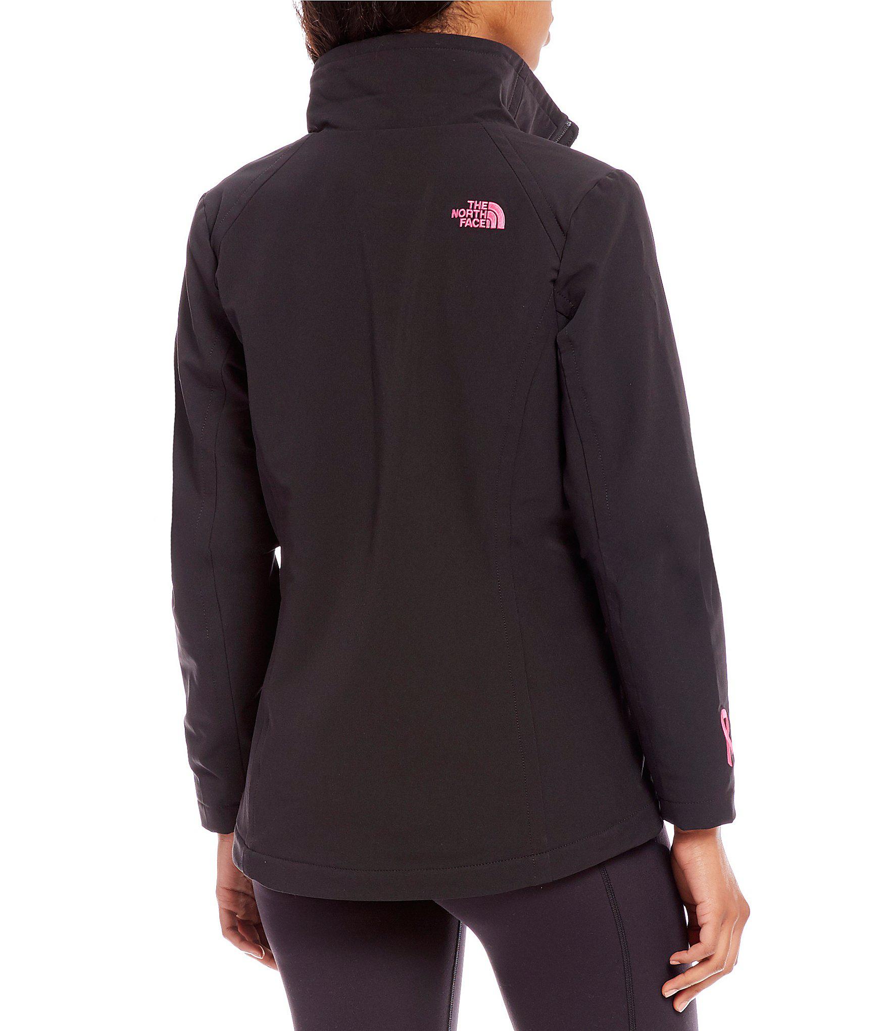 the north face black and pink jacket