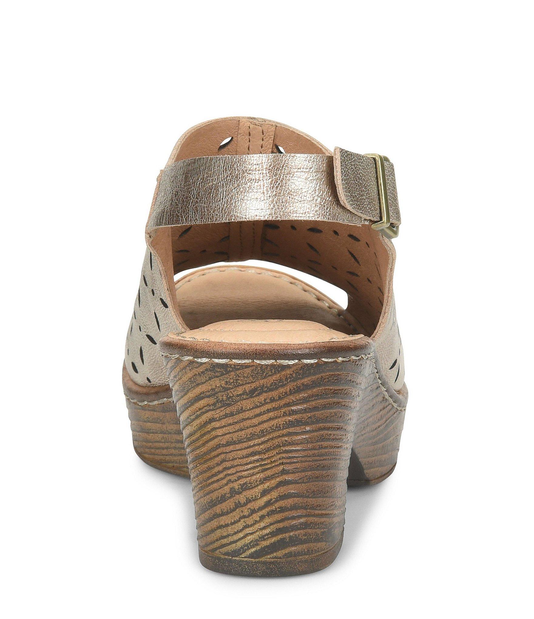 born diamond leather sling clogs