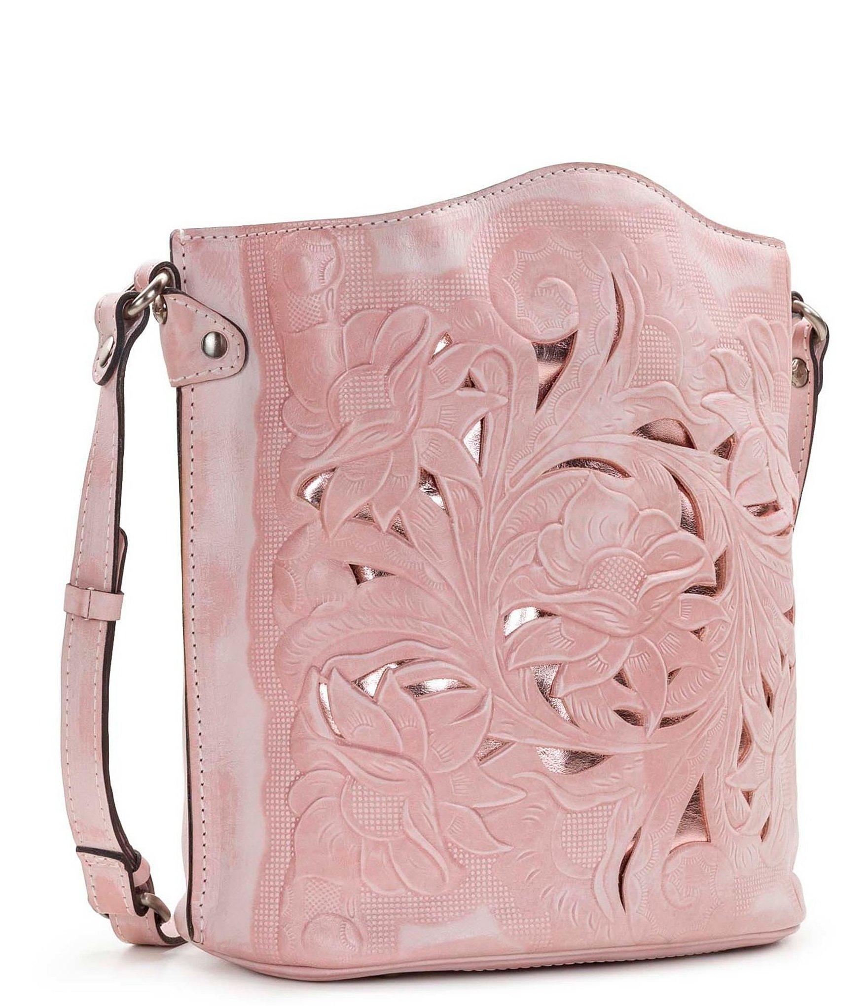 Patricia Nash Waxed Tooled Collection Lavello Floral Burnout Crossbody