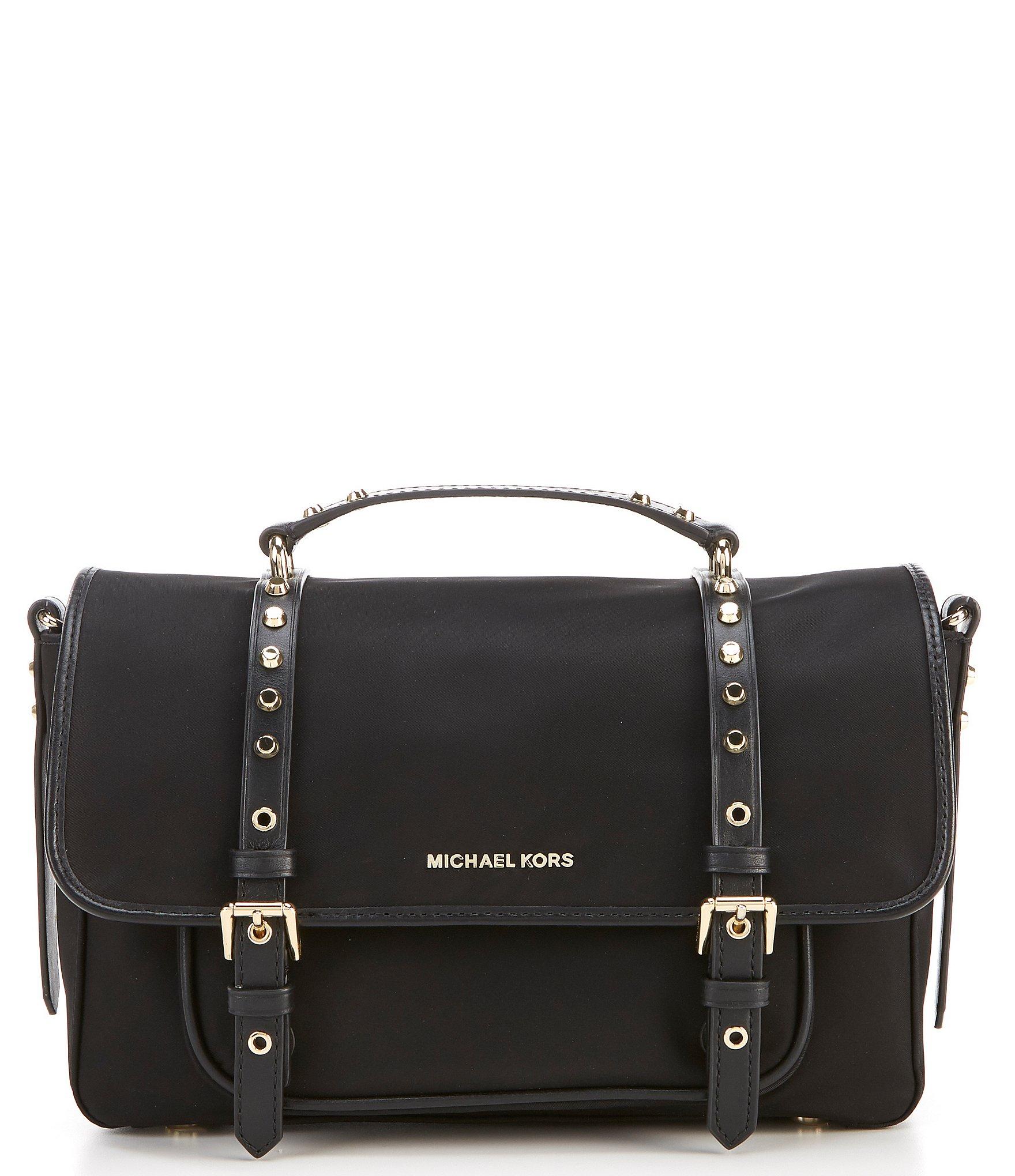 michael michael kors leila flap messenger nylon crossbody