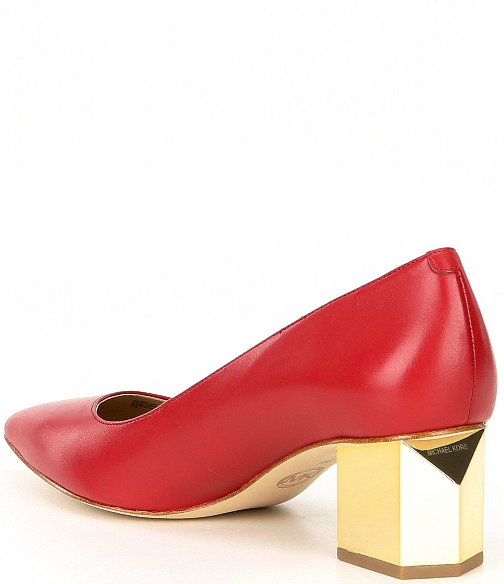 michael kors block heel pumps