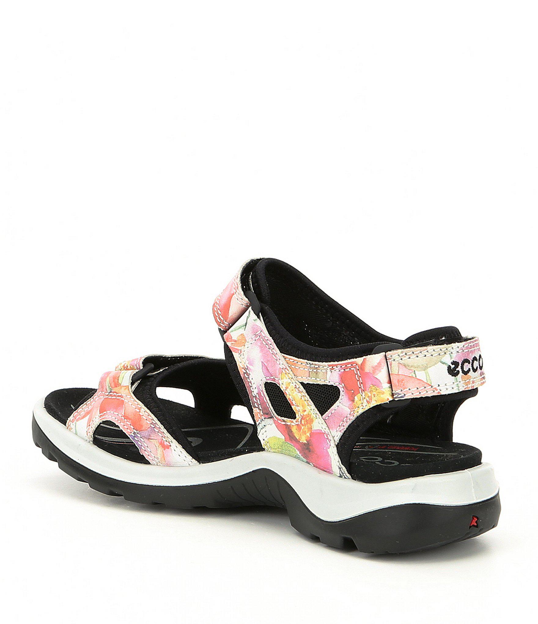 ecco floral sandals