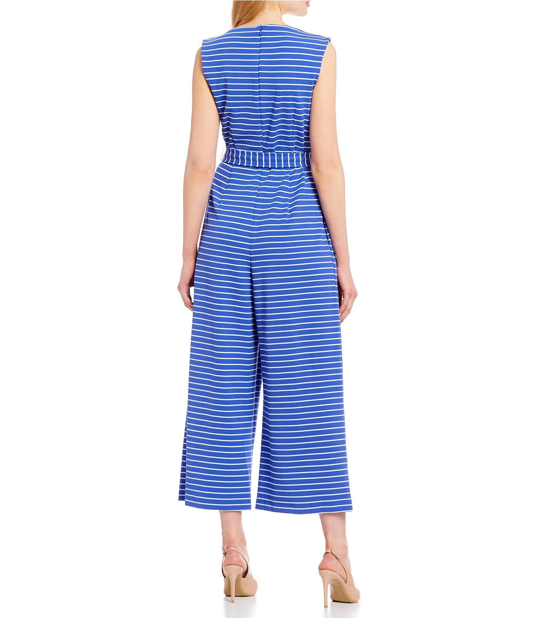 calvin klein striped jumpsuit