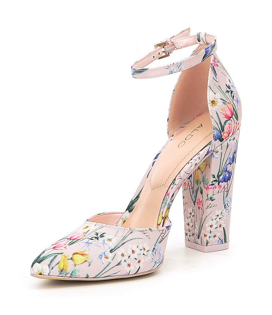 aldo floral heel shoes