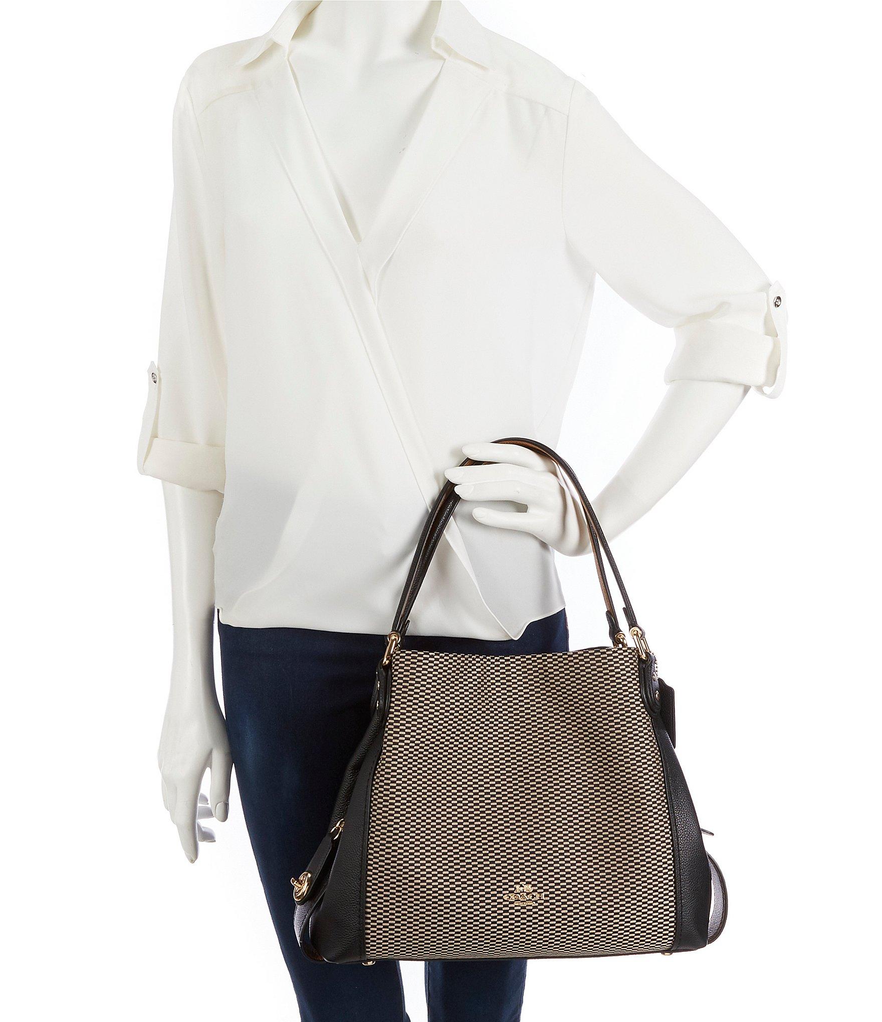 coach legacy jacquard edie 31 medium shoulder bag