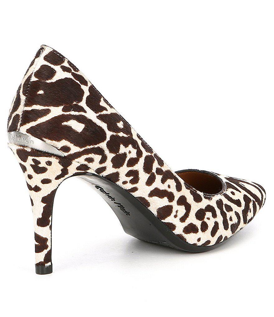 Gayle Leopard Calf Hair Pumps 