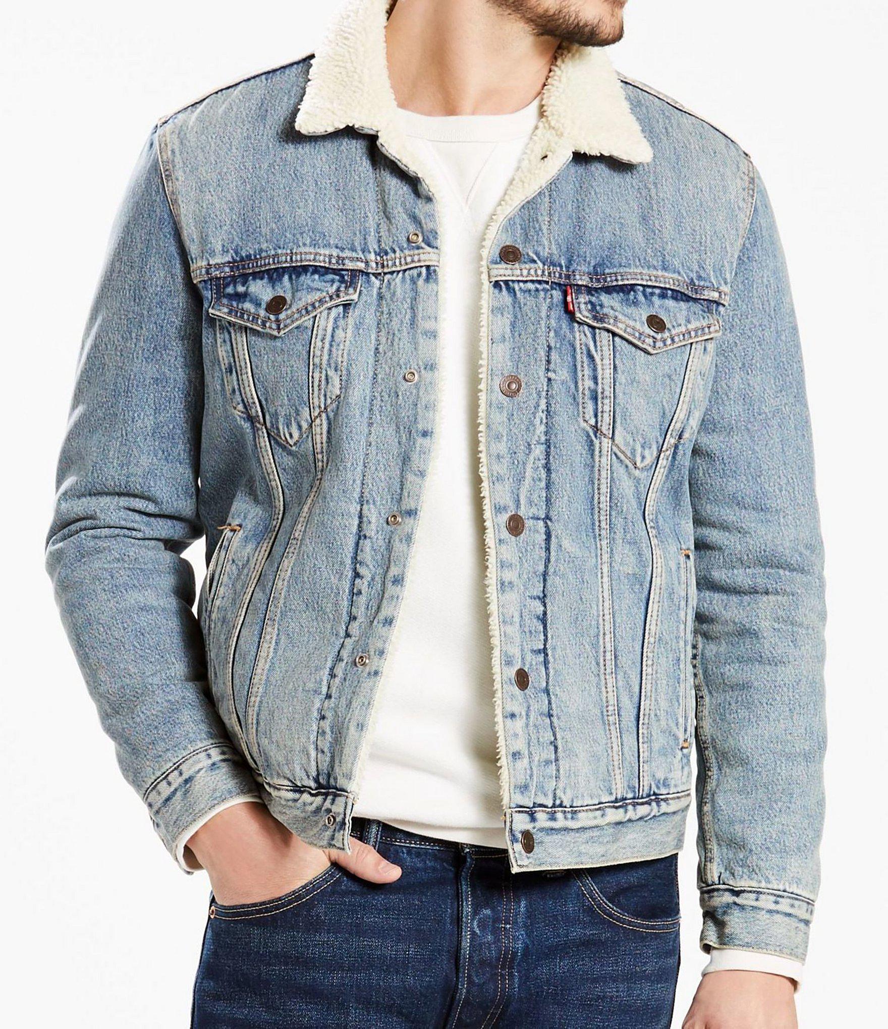 levi's type iii sherpa trucker jacket mustard wash