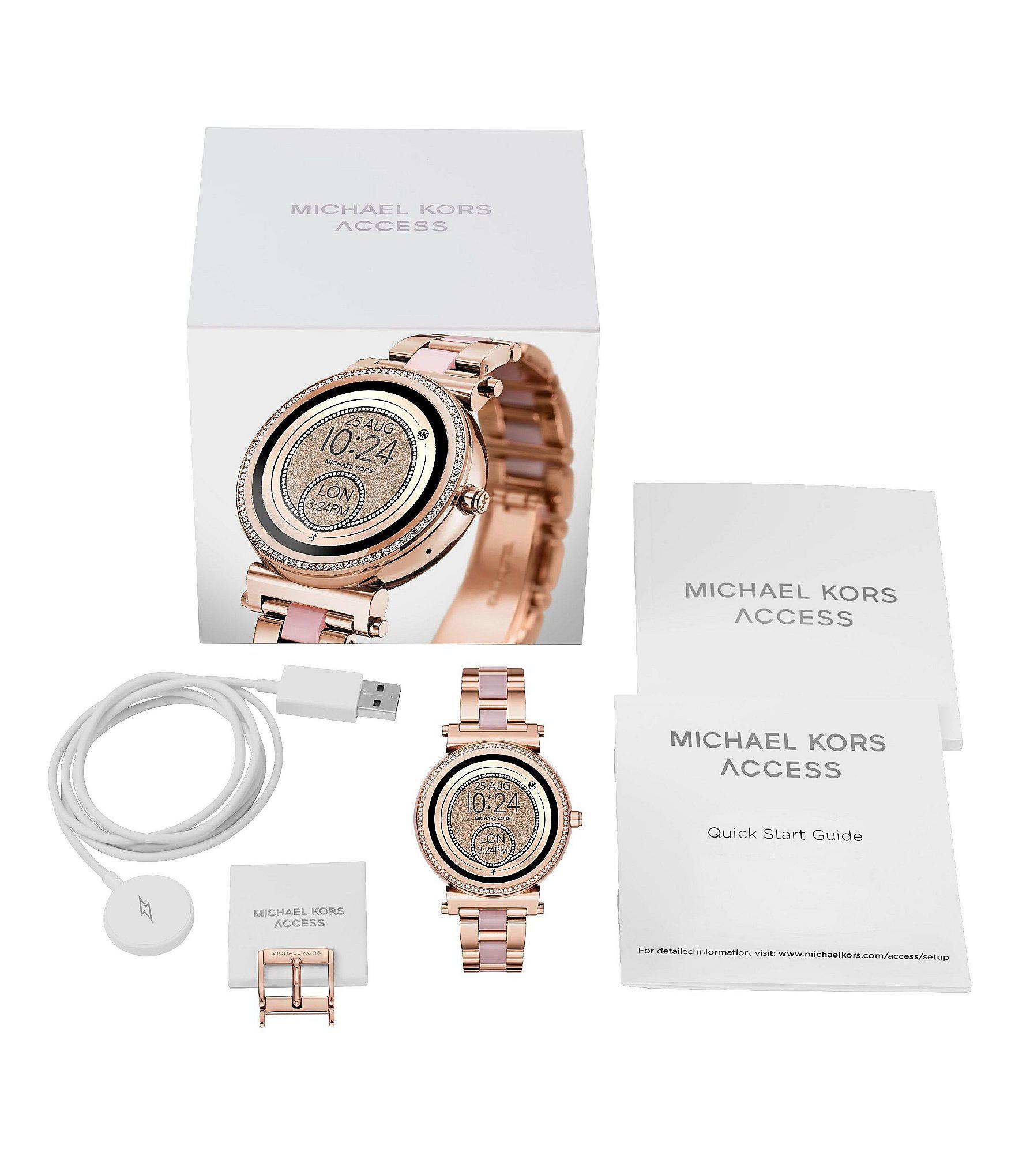 michael kors watch rose gold touch screen