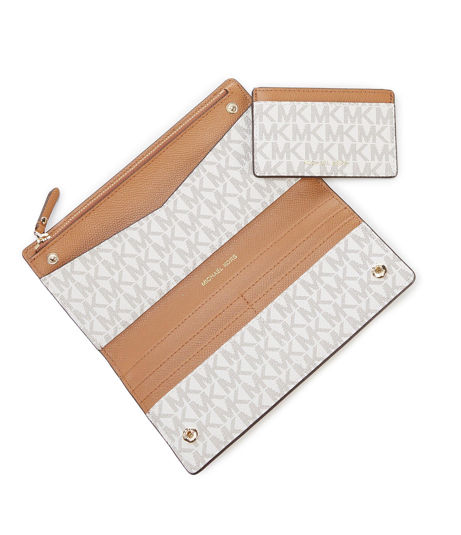 Michael Kors Large Card Case Carryall (vanilla/acorn) Credit Card
