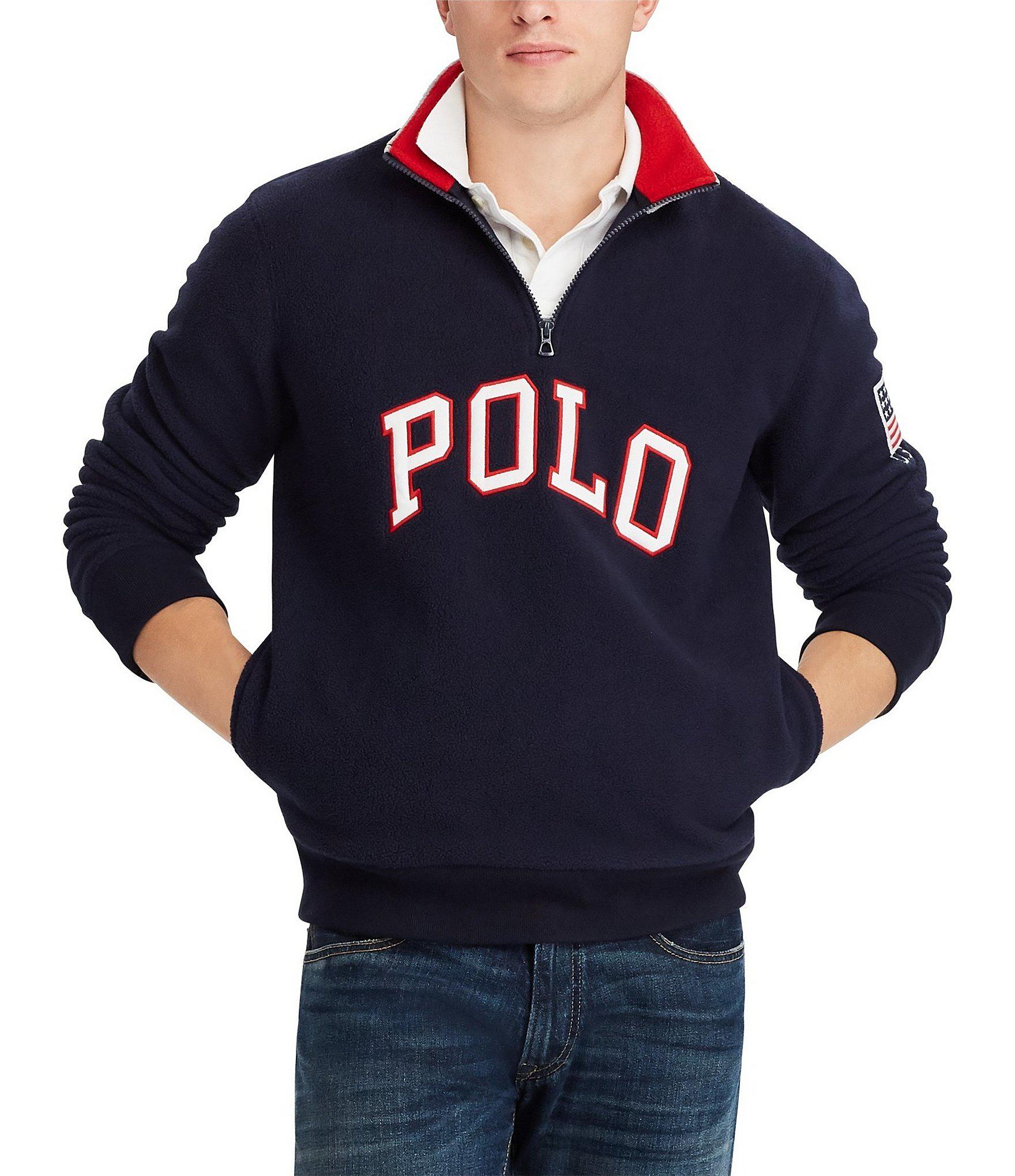 polo ralph lauren half zip polar fleece